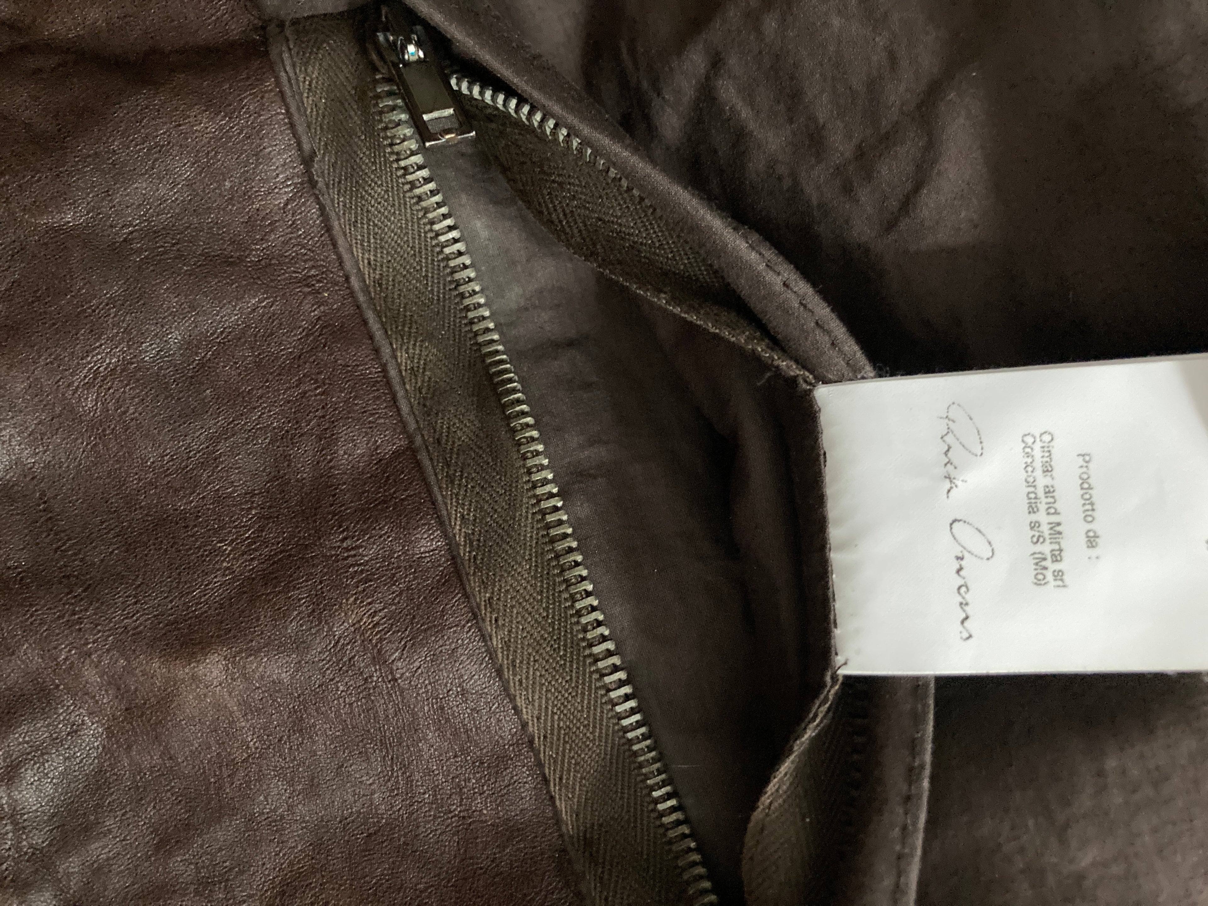 F/W 09 "CRUST" Hammered Lamb Bauhaus Leather Jacket w. Layered Back in Bitter