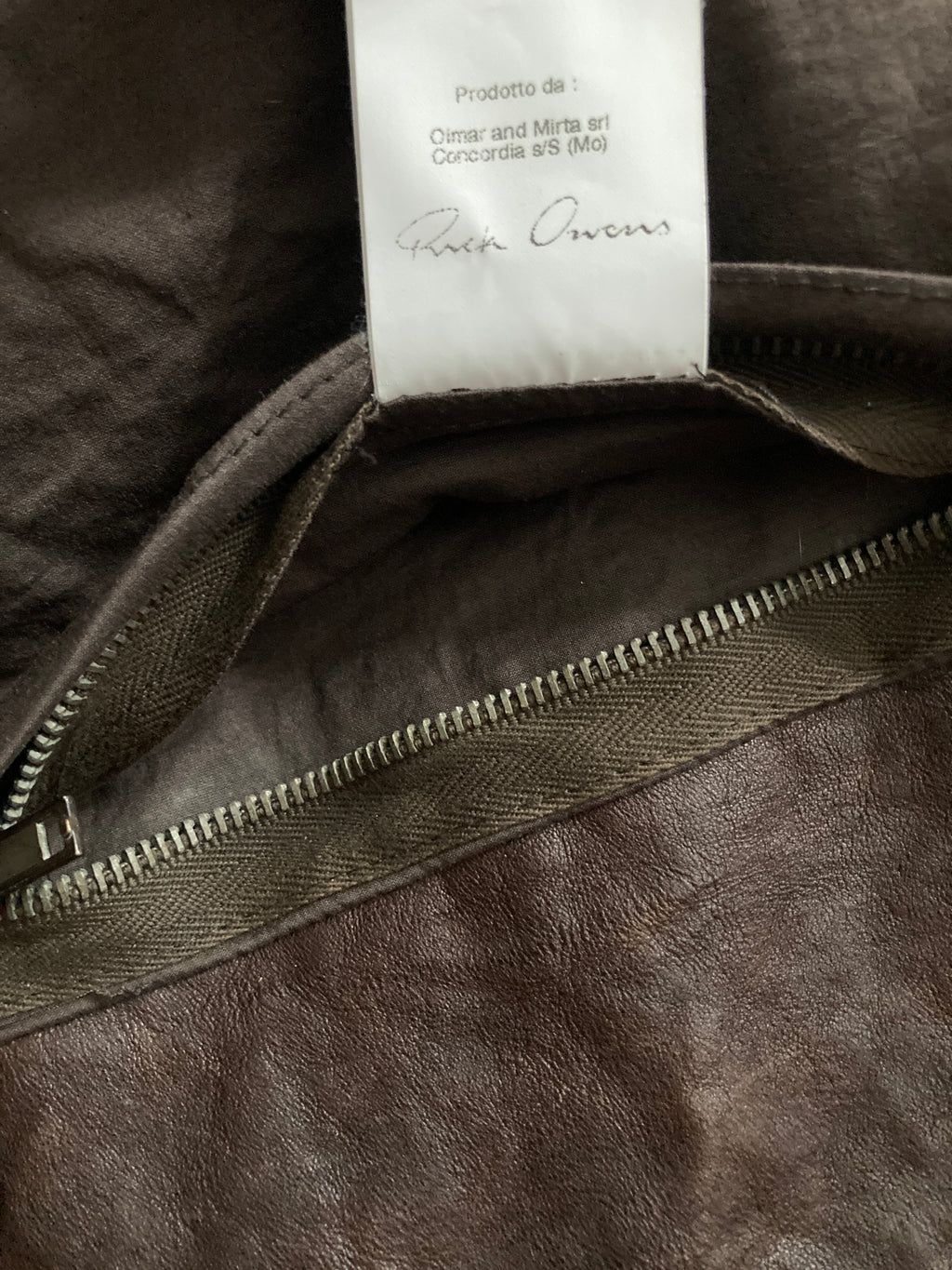 F/W 09 "CRUST" Hammered Lamb Bauhaus Leather Jacket w. Layered Back in Bitter