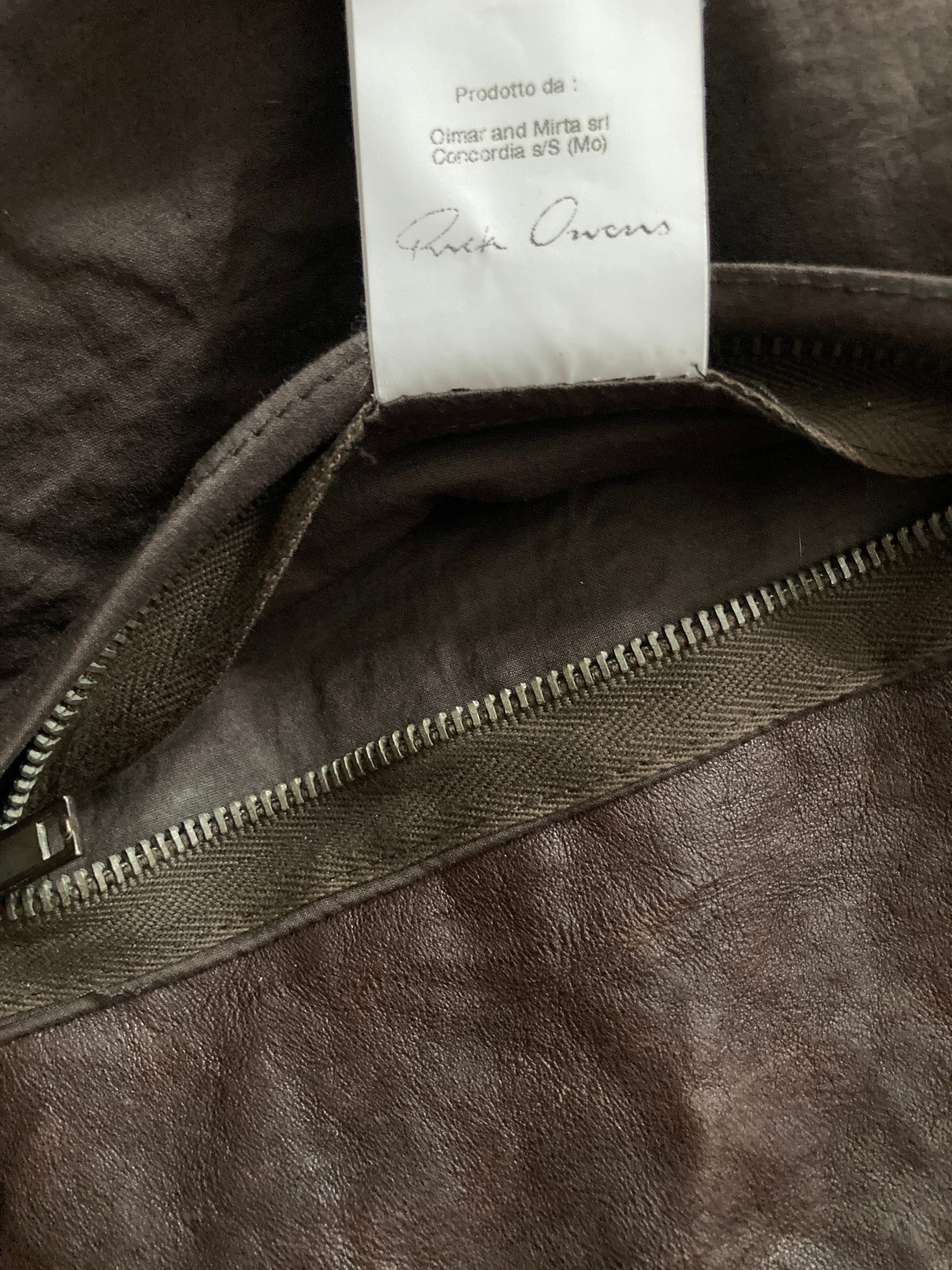 F/W 09 "CRUST" Hammered Lamb Bauhaus Leather Jacket w. Layered Back in Bitter