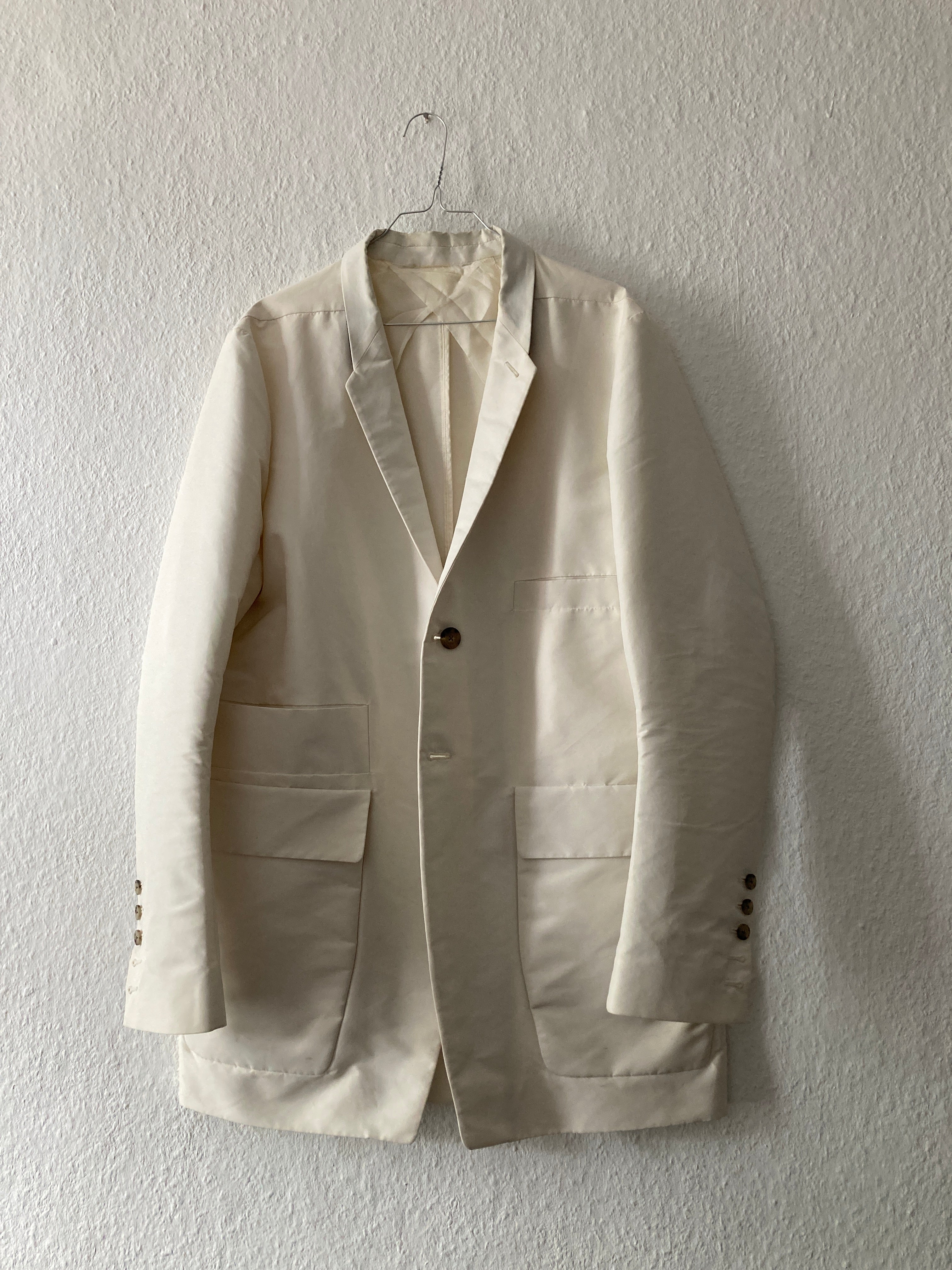Runway S/S 18 "DIRT" White Cargo Pocket Blazer