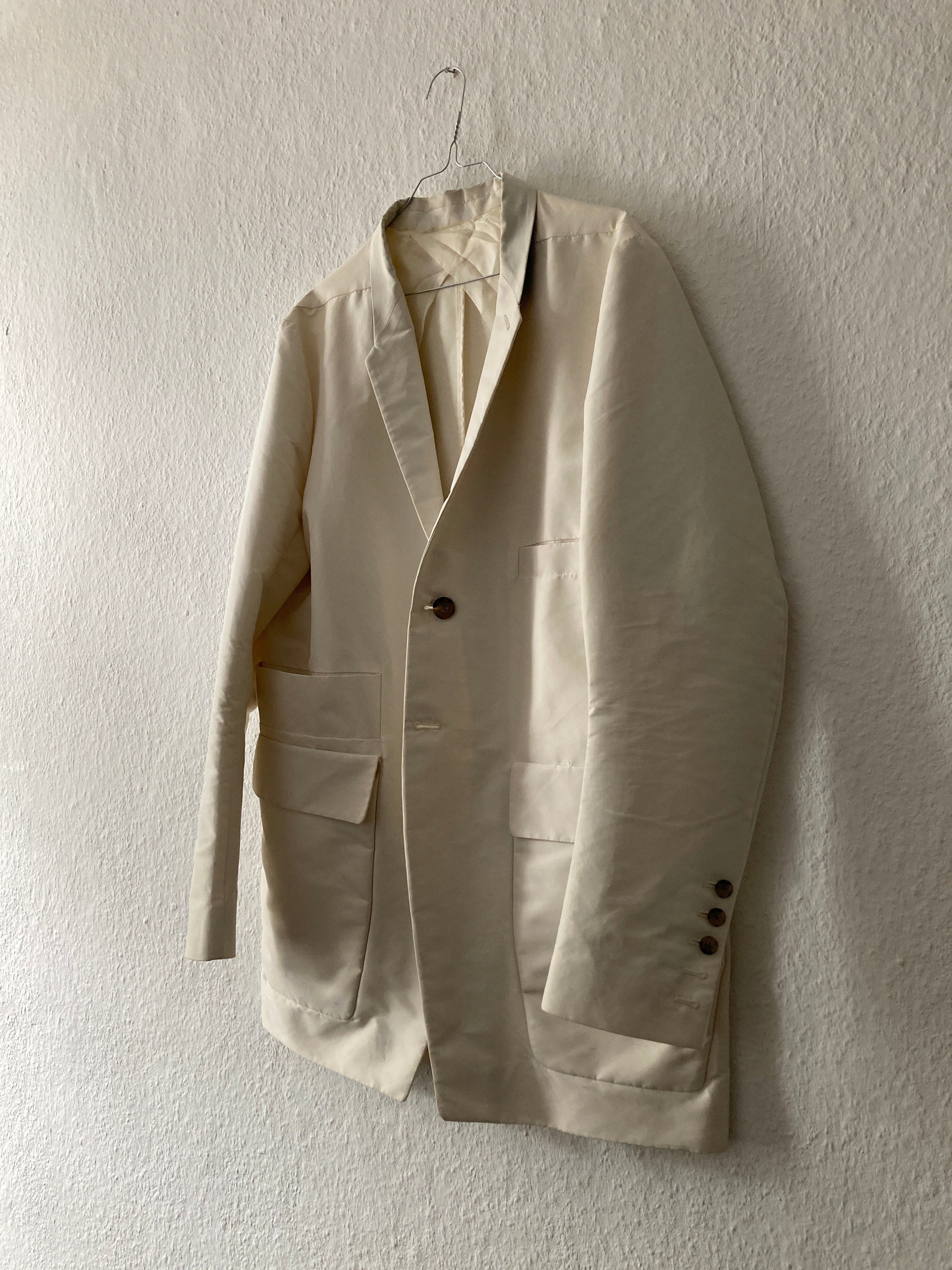Runway S/S 18 "DIRT" White Cargo Pocket Blazer