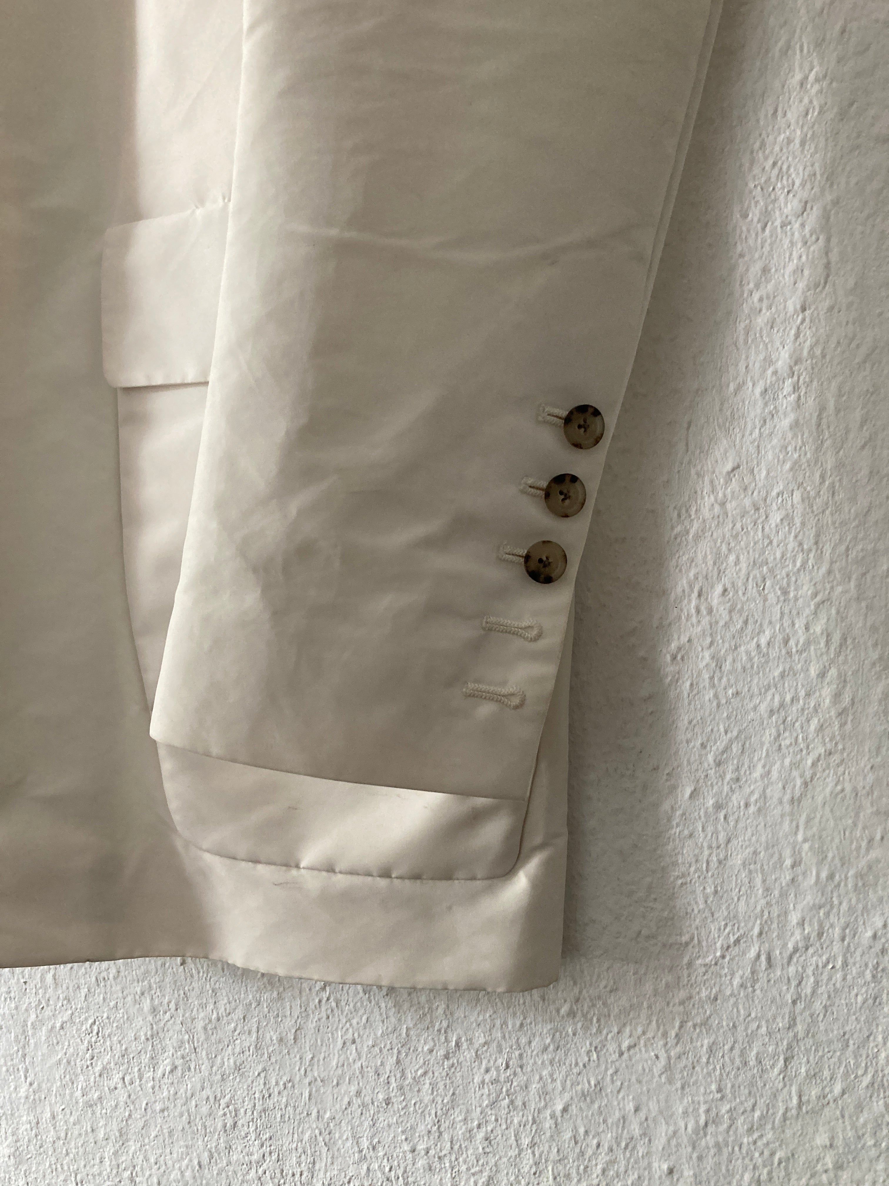 Runway S/S 18 "DIRT" White Cargo Pocket Blazer