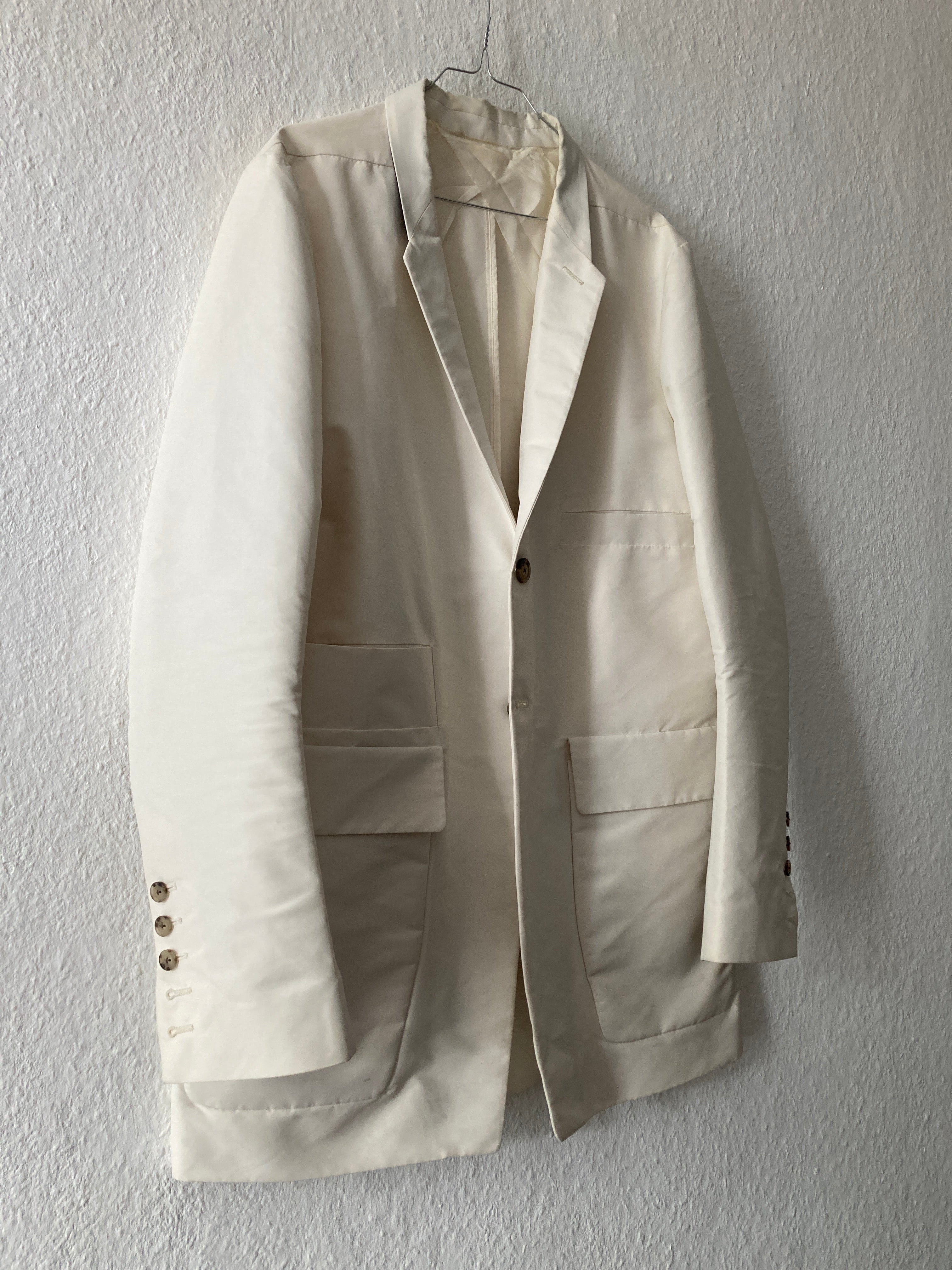 Runway S/S 18 "DIRT" White Cargo Pocket Blazer