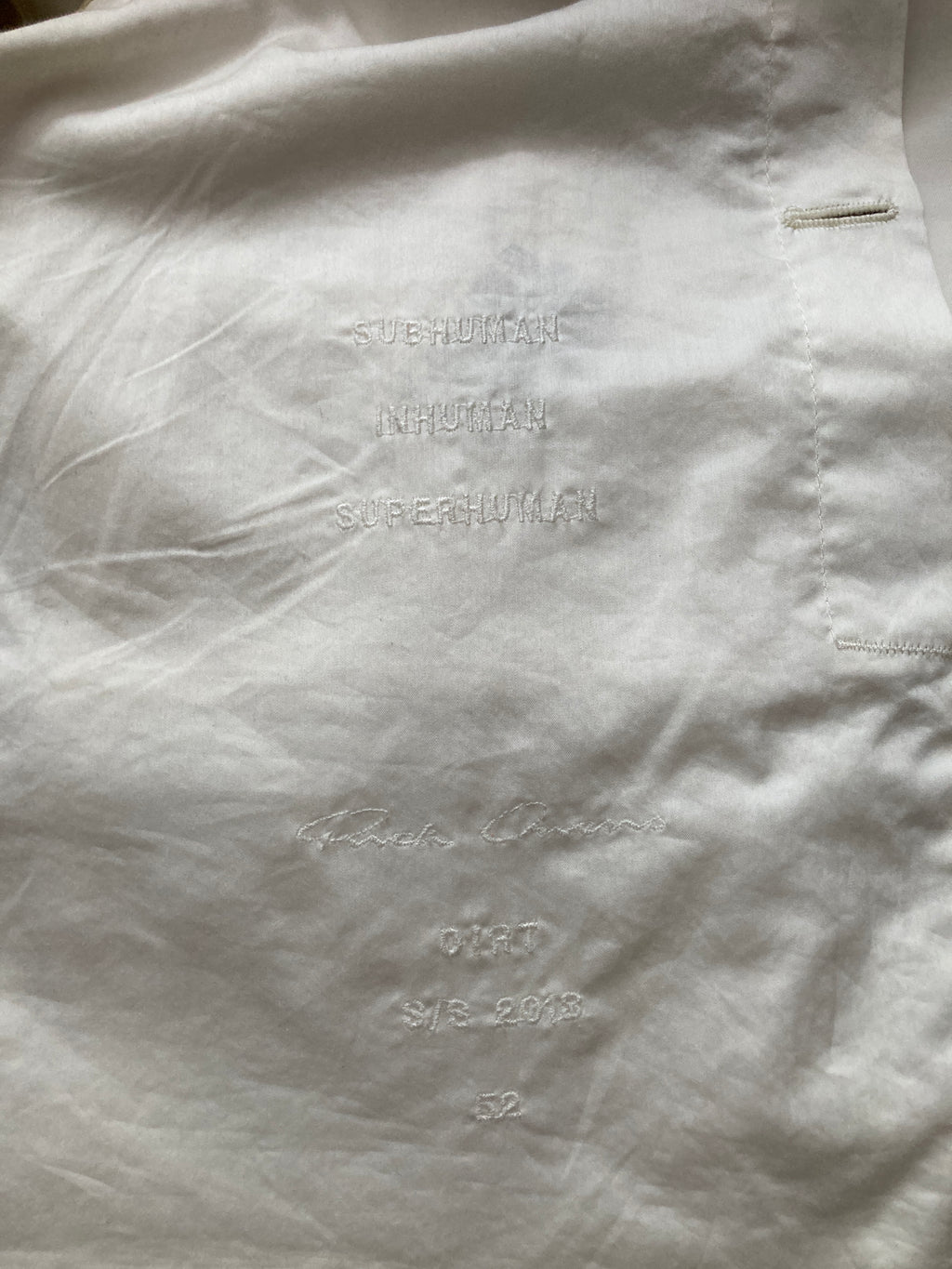 Runway S/S 18 "DIRT" White Cargo Pocket Blazer