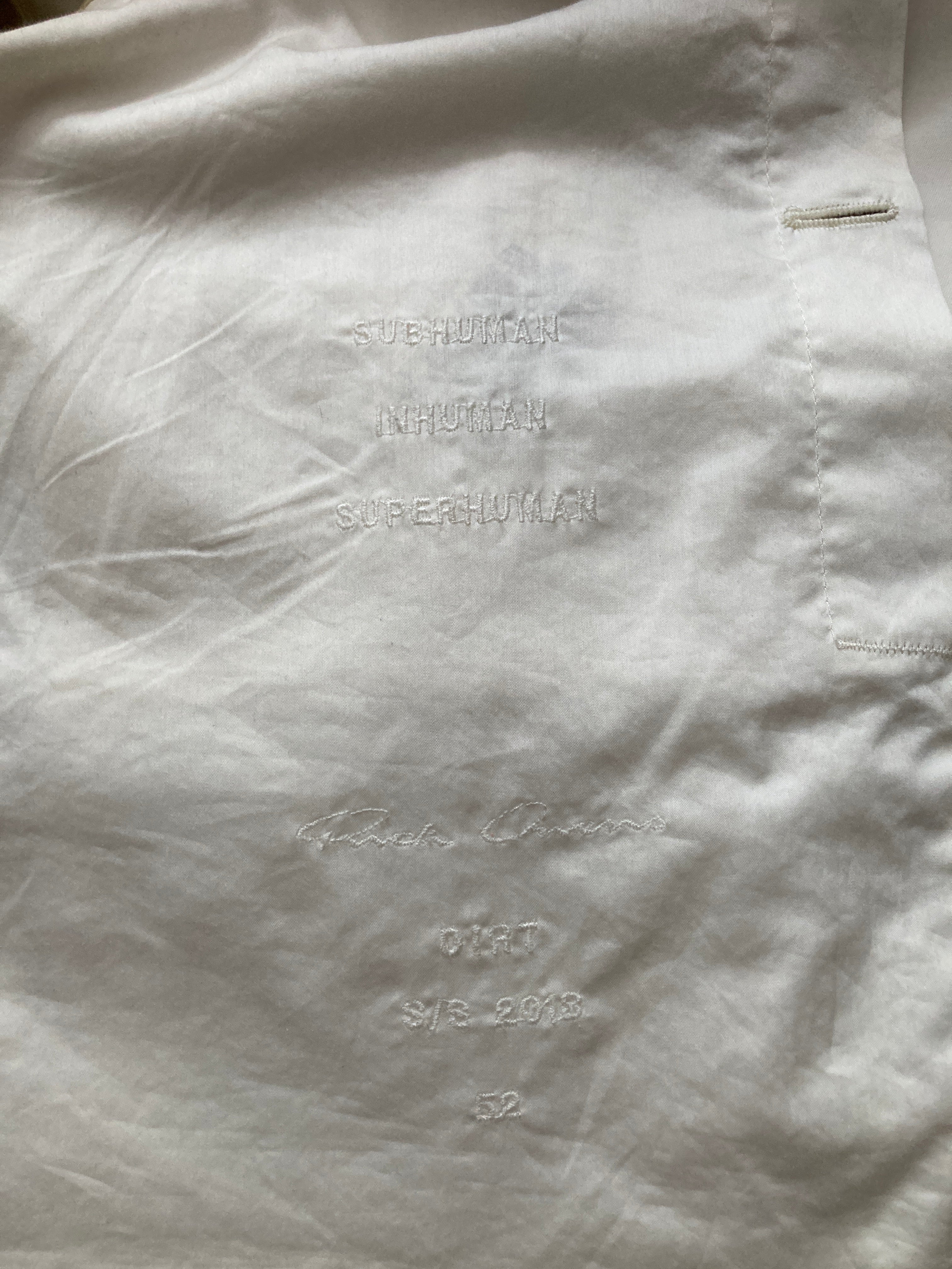 Runway S/S 18 "DIRT" White Cargo Pocket Blazer