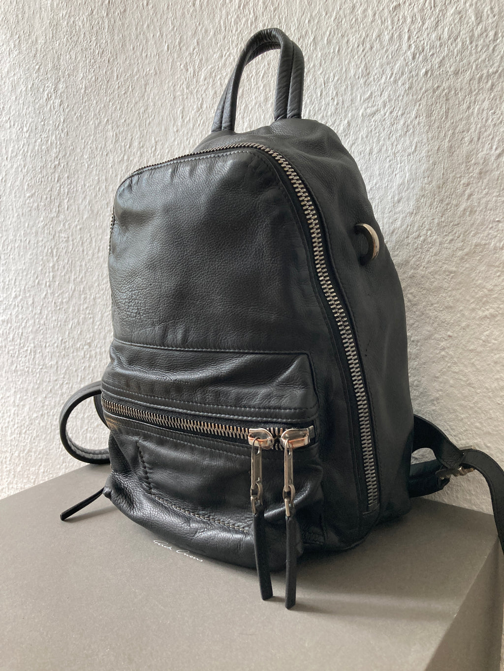 S/S 19 "BABEL" Small Calf Leather Backpack Rick Owens