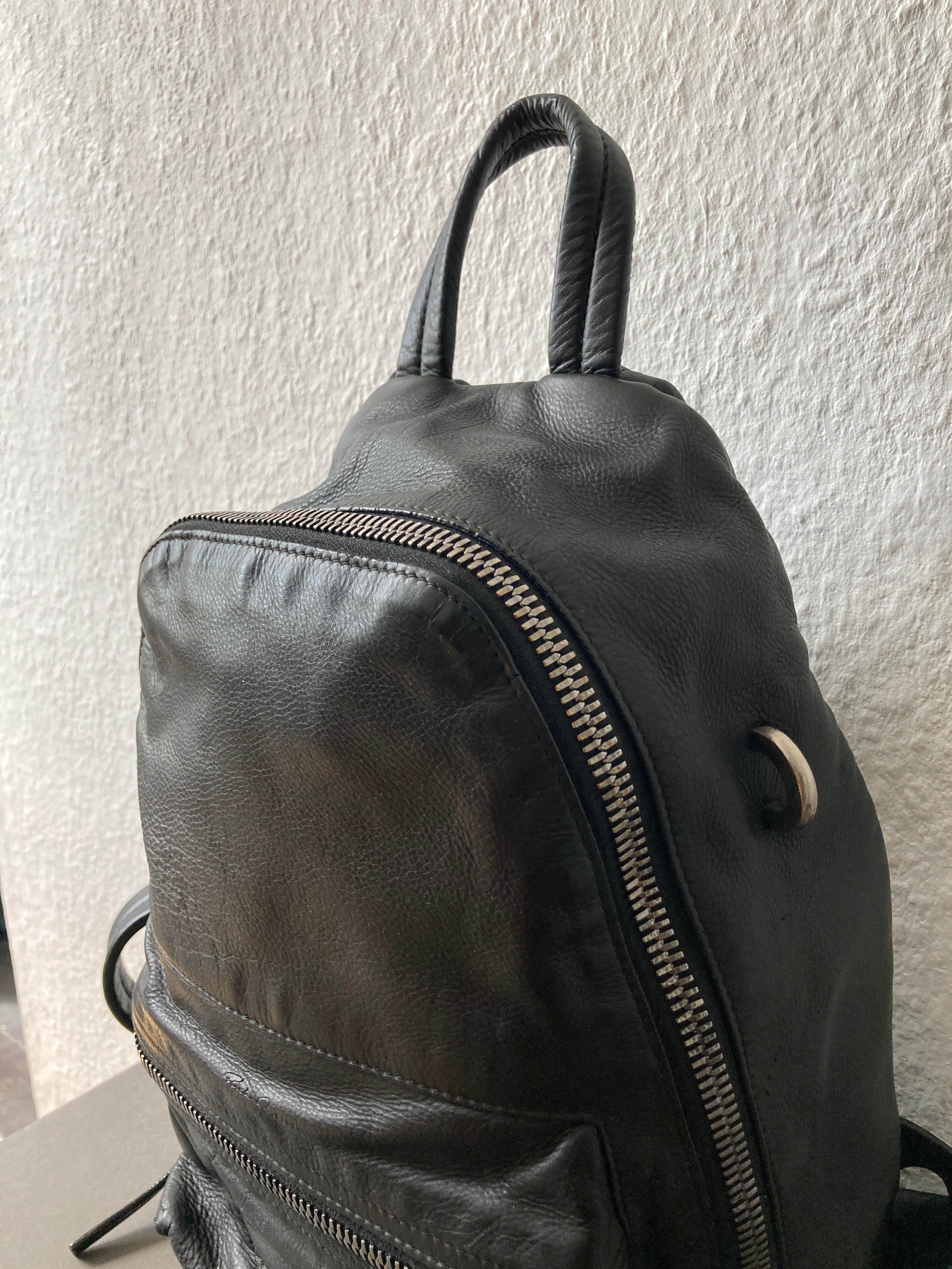 S/S 19 "BABEL" Small Calf Leather Backpack Rick Owens