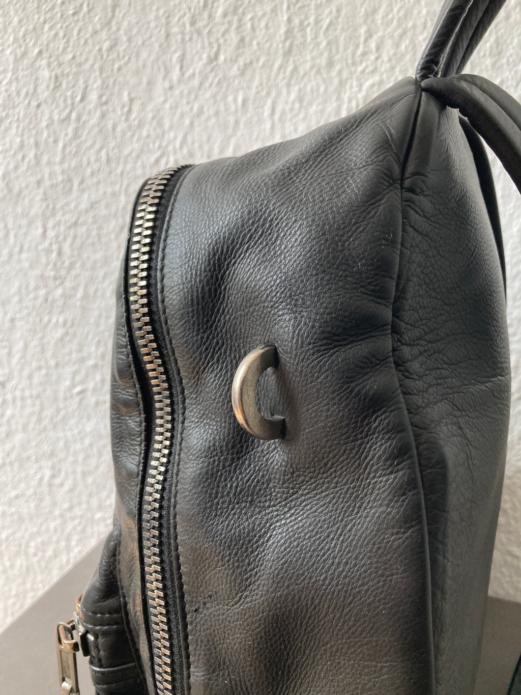 S/S 19 "BABEL" Small Calf Leather Backpack Rick Owens