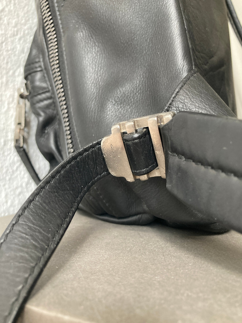 S/S 19 "BABEL" Small Calf Leather Backpack Rick Owens