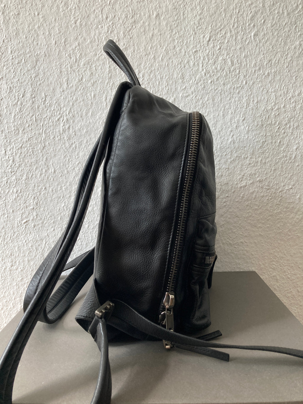 S/S 19 "BABEL" Small Calf Leather Backpack Rick Owens