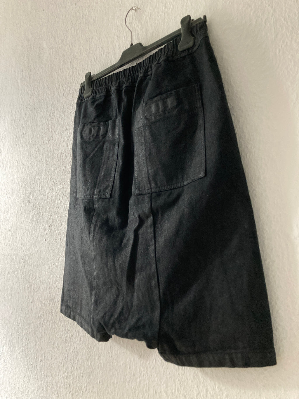 S/S 13 "ISLAND" Waxed "Black Vintage" Pod Shorts Rick Owens M