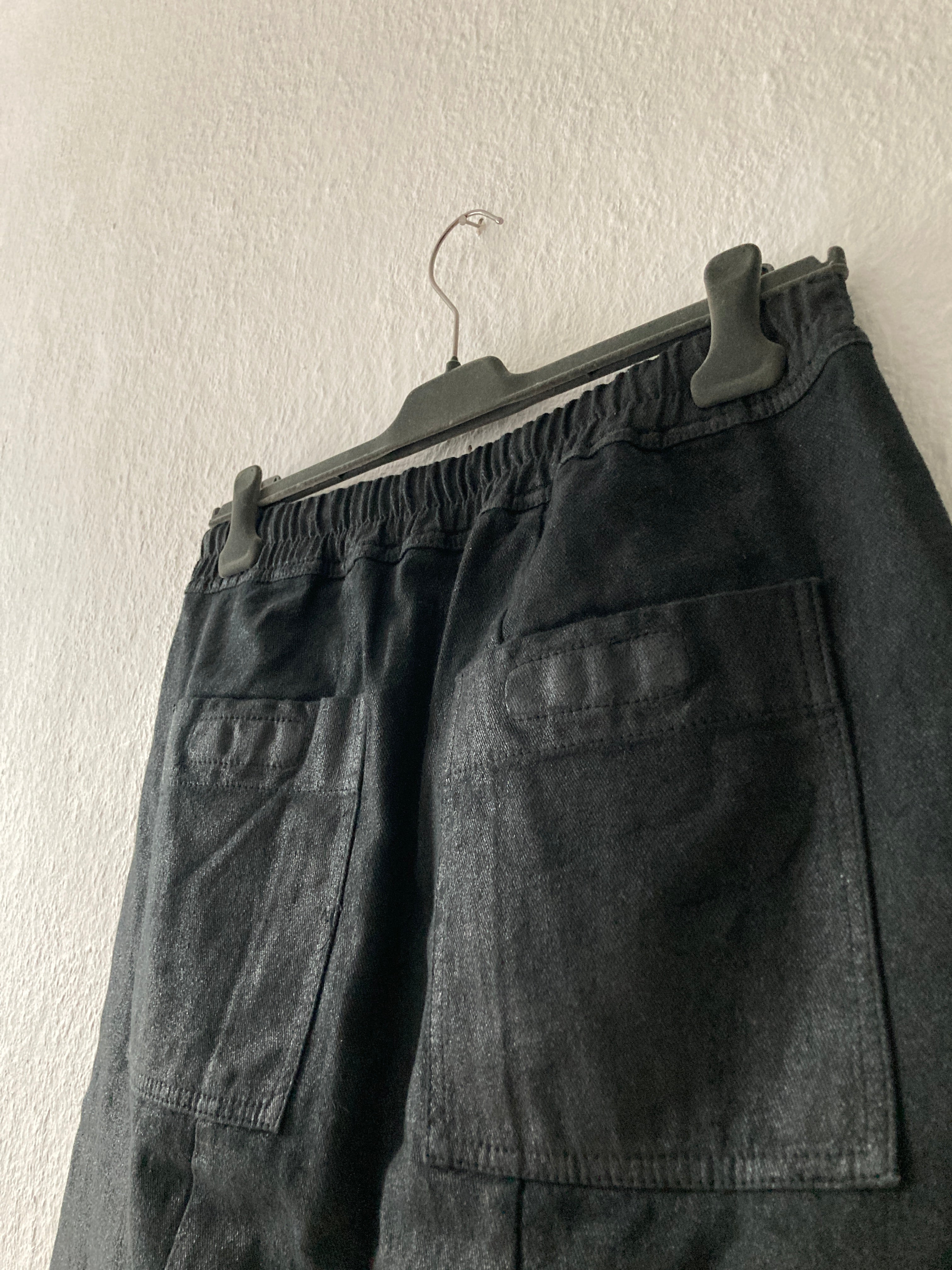 S/S 13 "ISLAND" Waxed "Black Vintage" Pod Shorts Rick Owens M