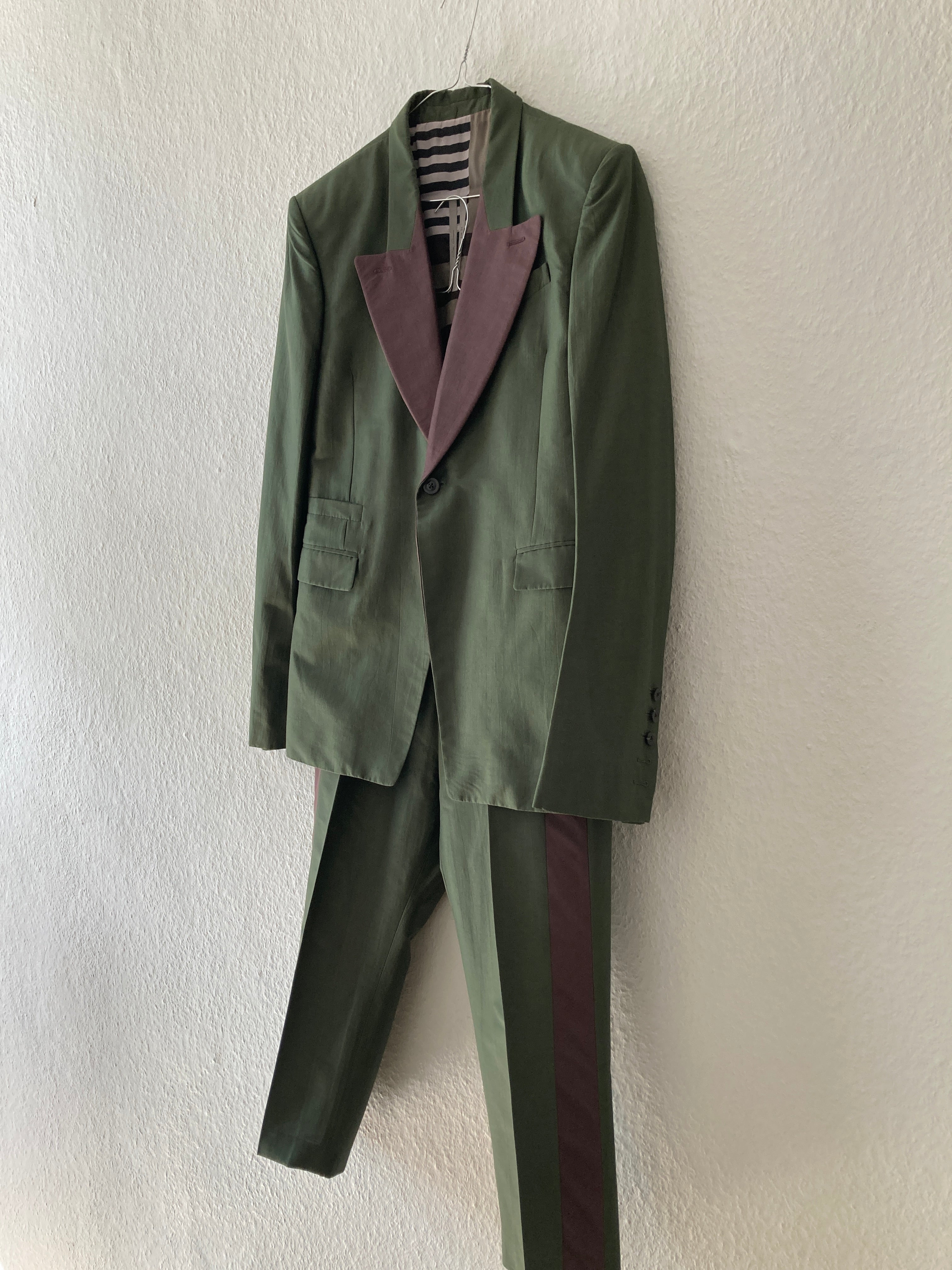 S/S 20 "TECUATL" Forest/Blood Uxmal Silk & Cotton Suit IT50