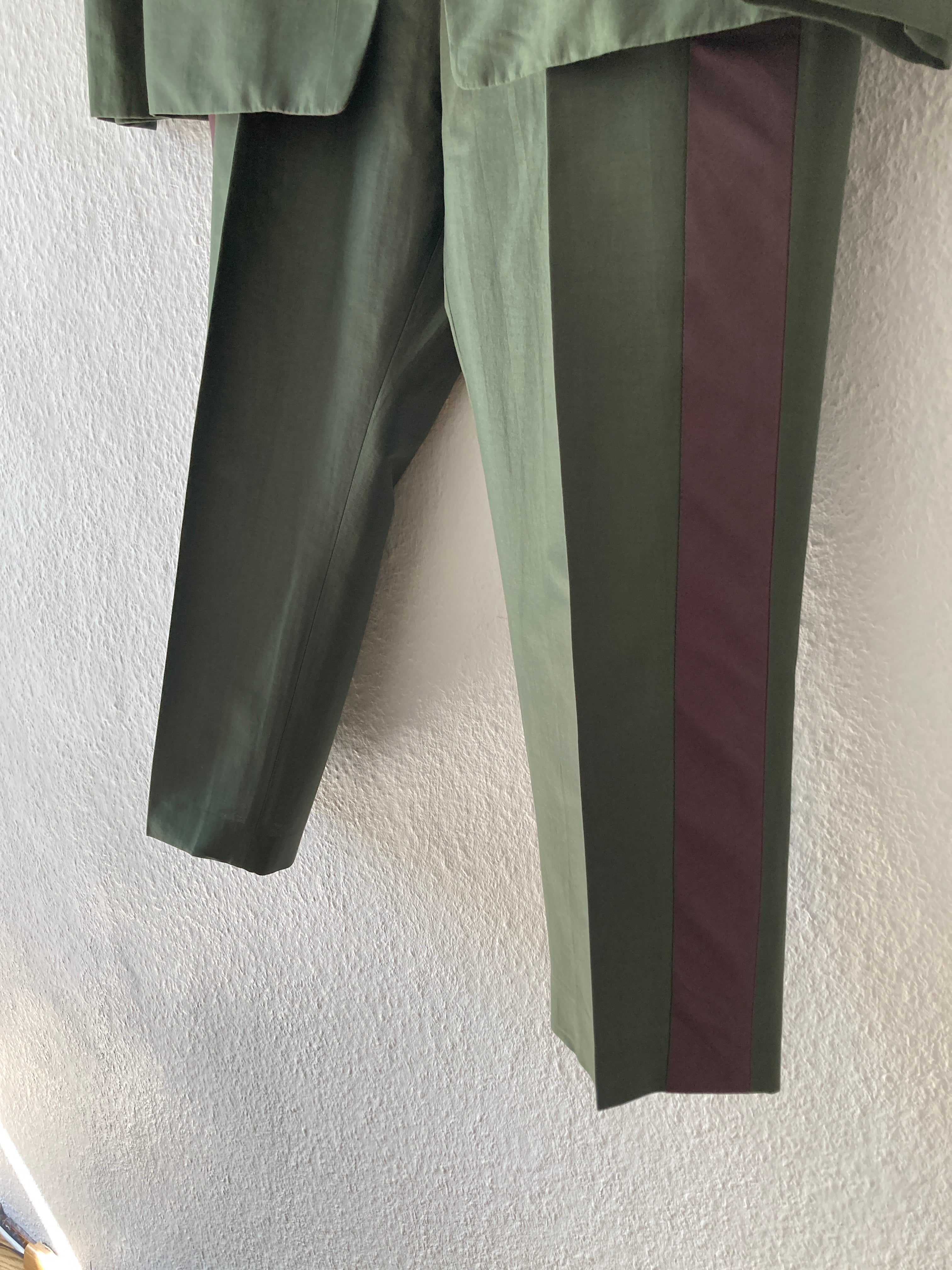 S/S 20 "TECUATL" Forest/Blood Uxmal Silk & Cotton Suit IT50