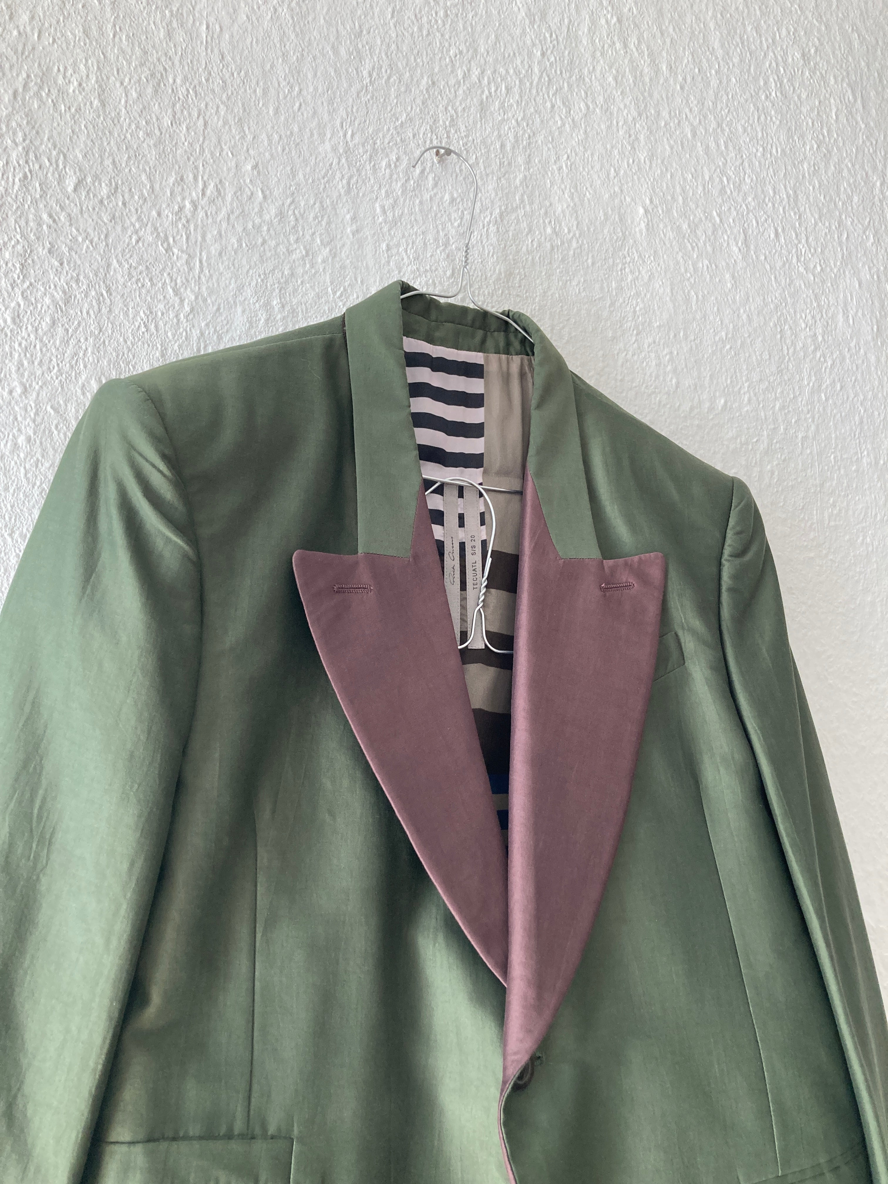 S/S 20 "TECUATL" Forest/Blood Uxmal Silk & Cotton Suit IT50