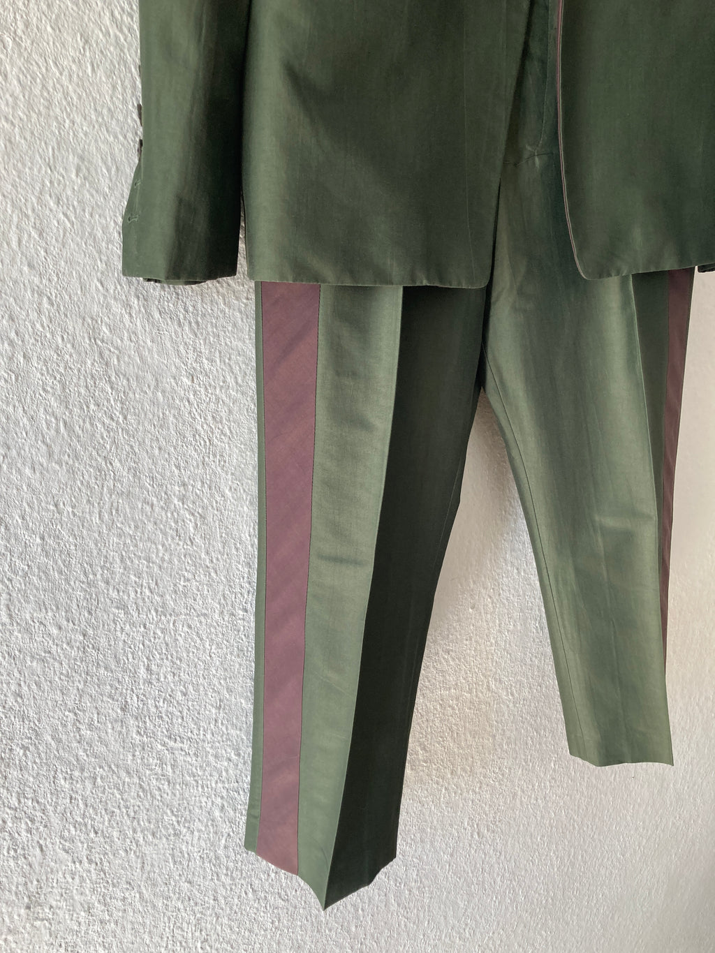 S/S 20 "TECUATL" Forest/Blood Uxmal Silk & Cotton Suit IT50