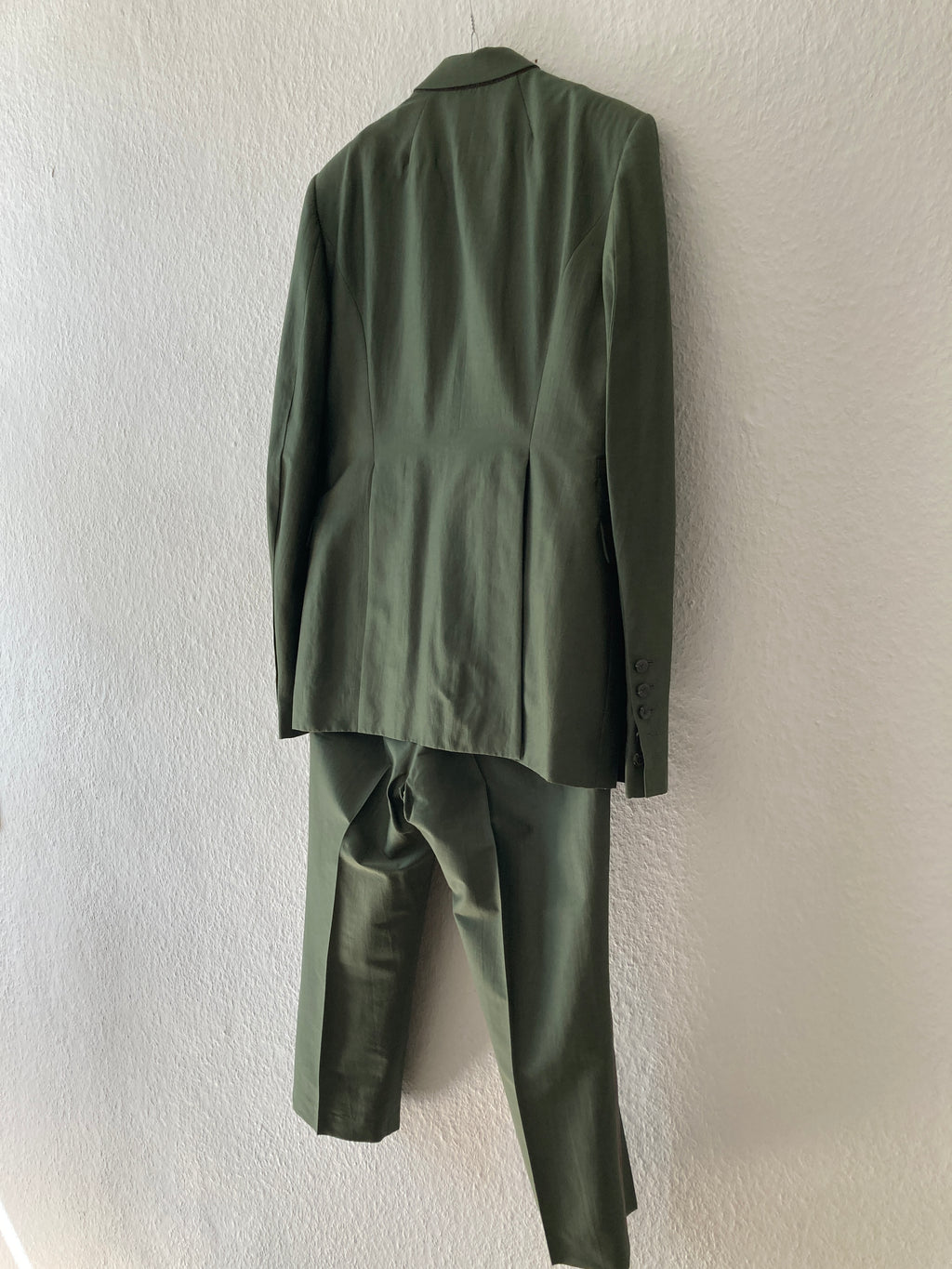 S/S 20 "TECUATL" Forest/Blood Uxmal Silk & Cotton Suit IT50