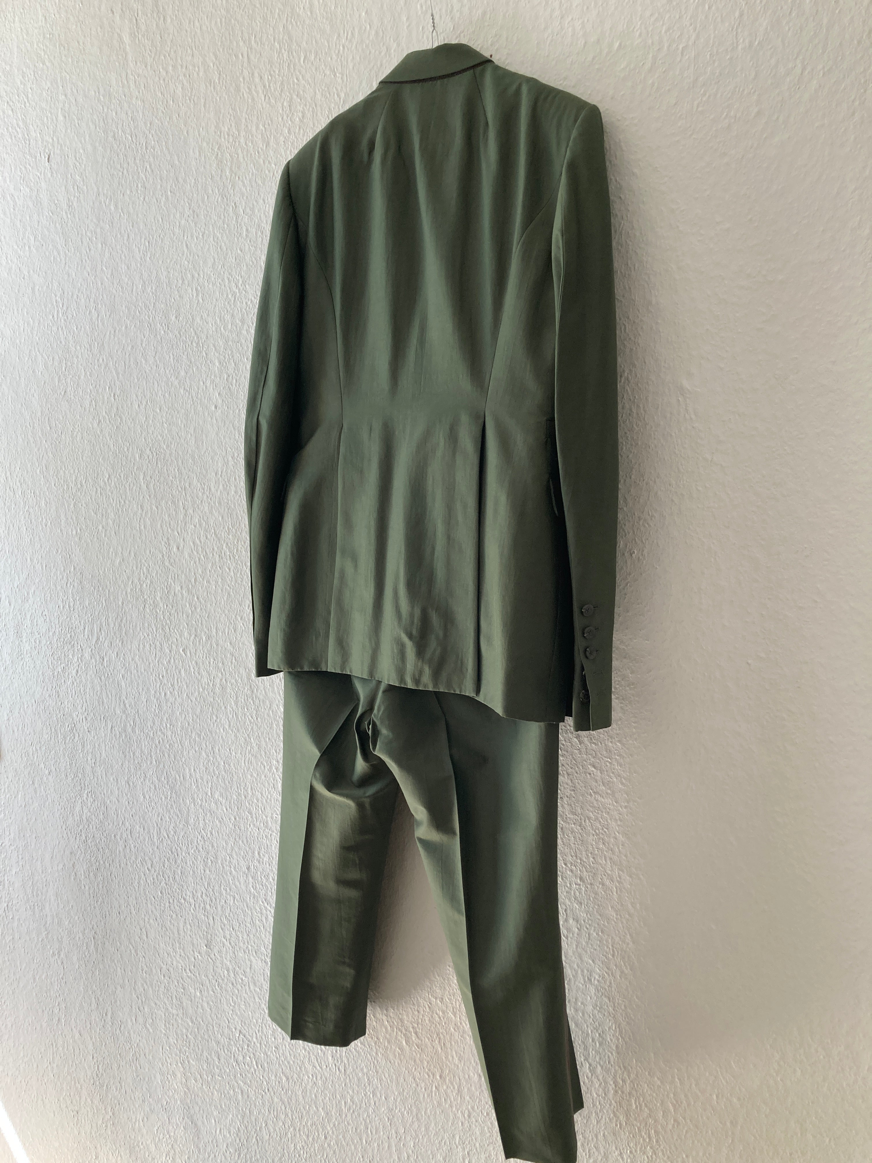 S/S 20 "TECUATL" Forest/Blood Uxmal Silk & Cotton Suit IT50
