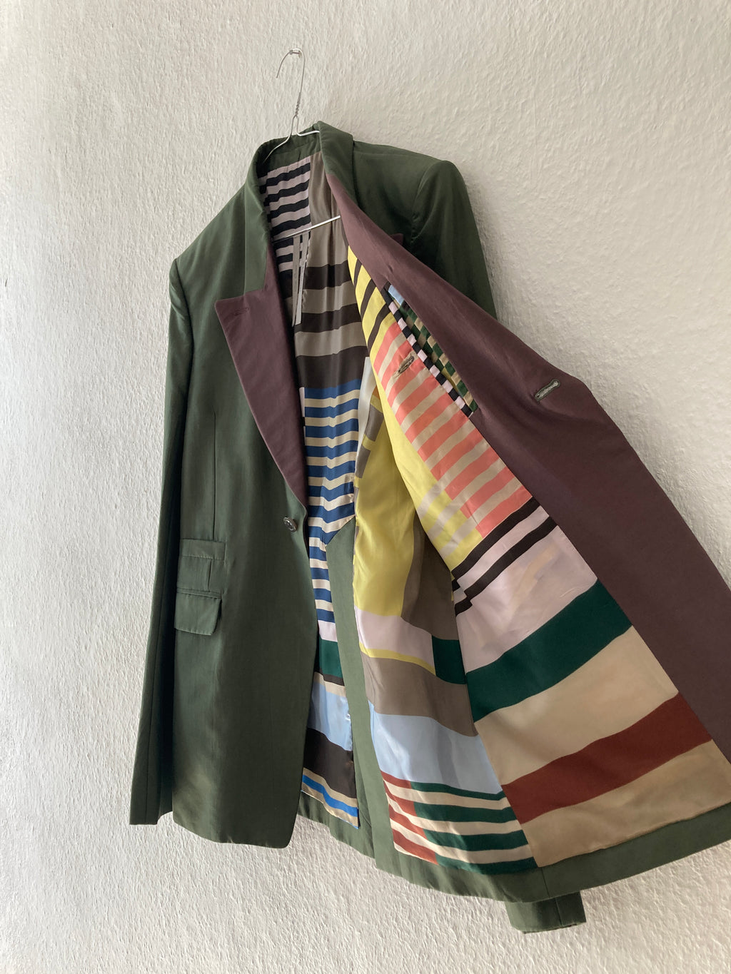 S/S 20 "TECUATL" Forest/Blood Uxmal Silk & Cotton Suit IT50