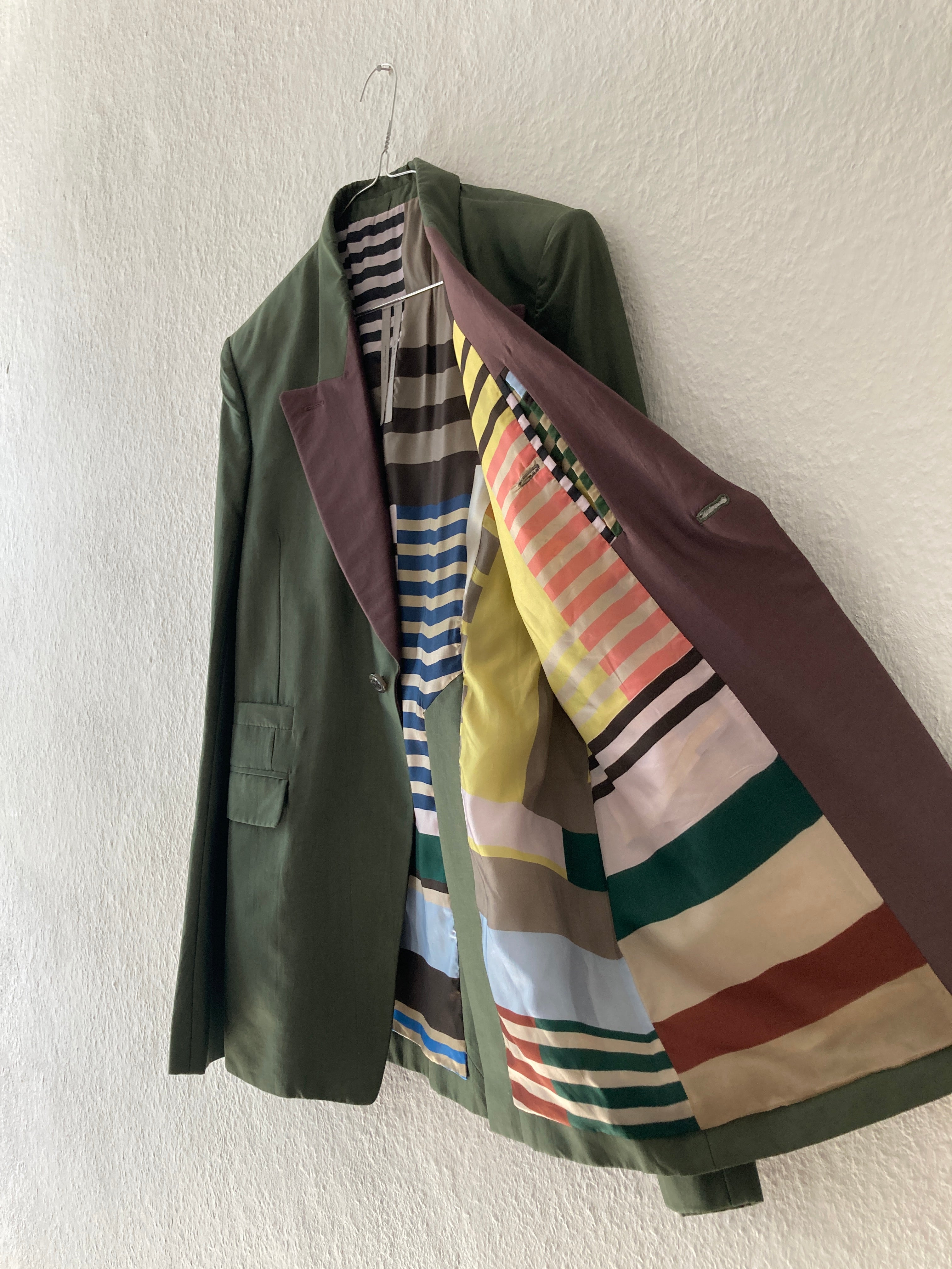 S/S 20 "TECUATL" Forest/Blood Uxmal Silk & Cotton Suit IT50