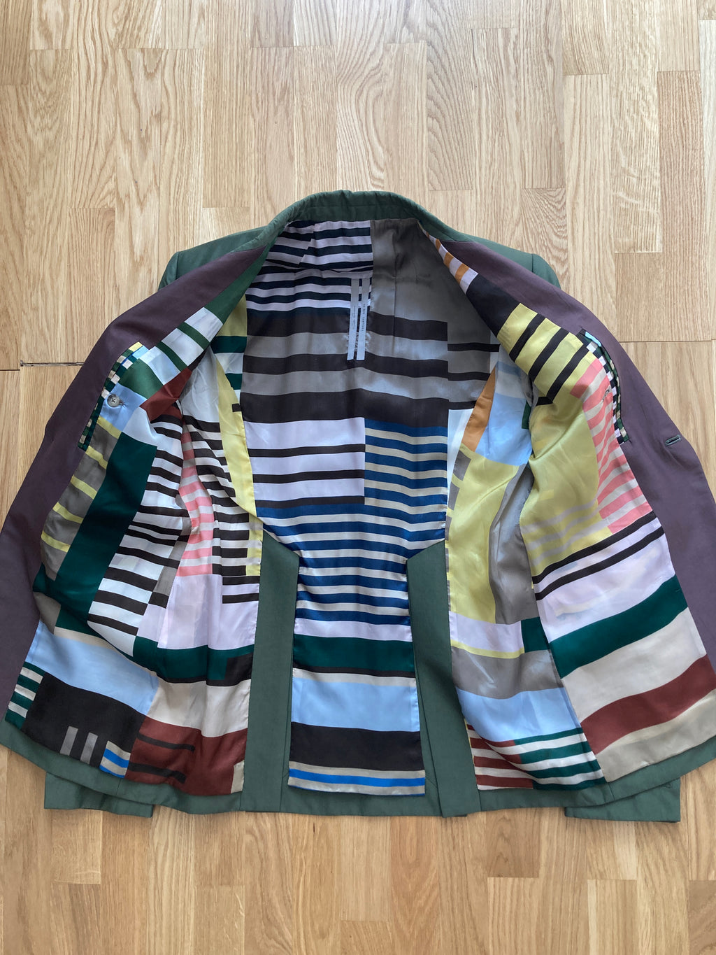 S/S 20 "TECUATL" Forest/Blood Uxmal Silk & Cotton Suit IT50