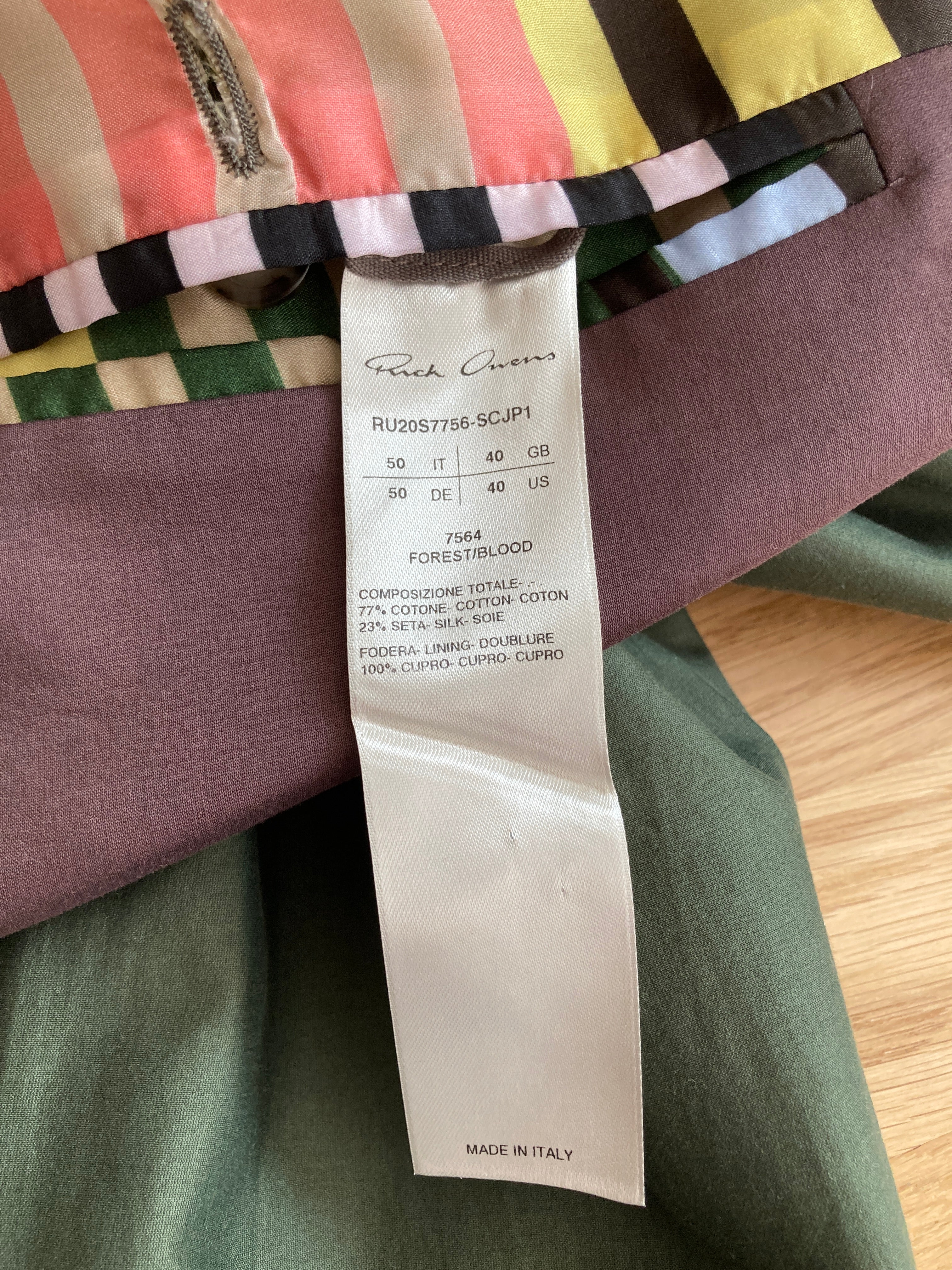 S/S 20 "TECUATL" Forest/Blood Uxmal Silk & Cotton Suit IT50