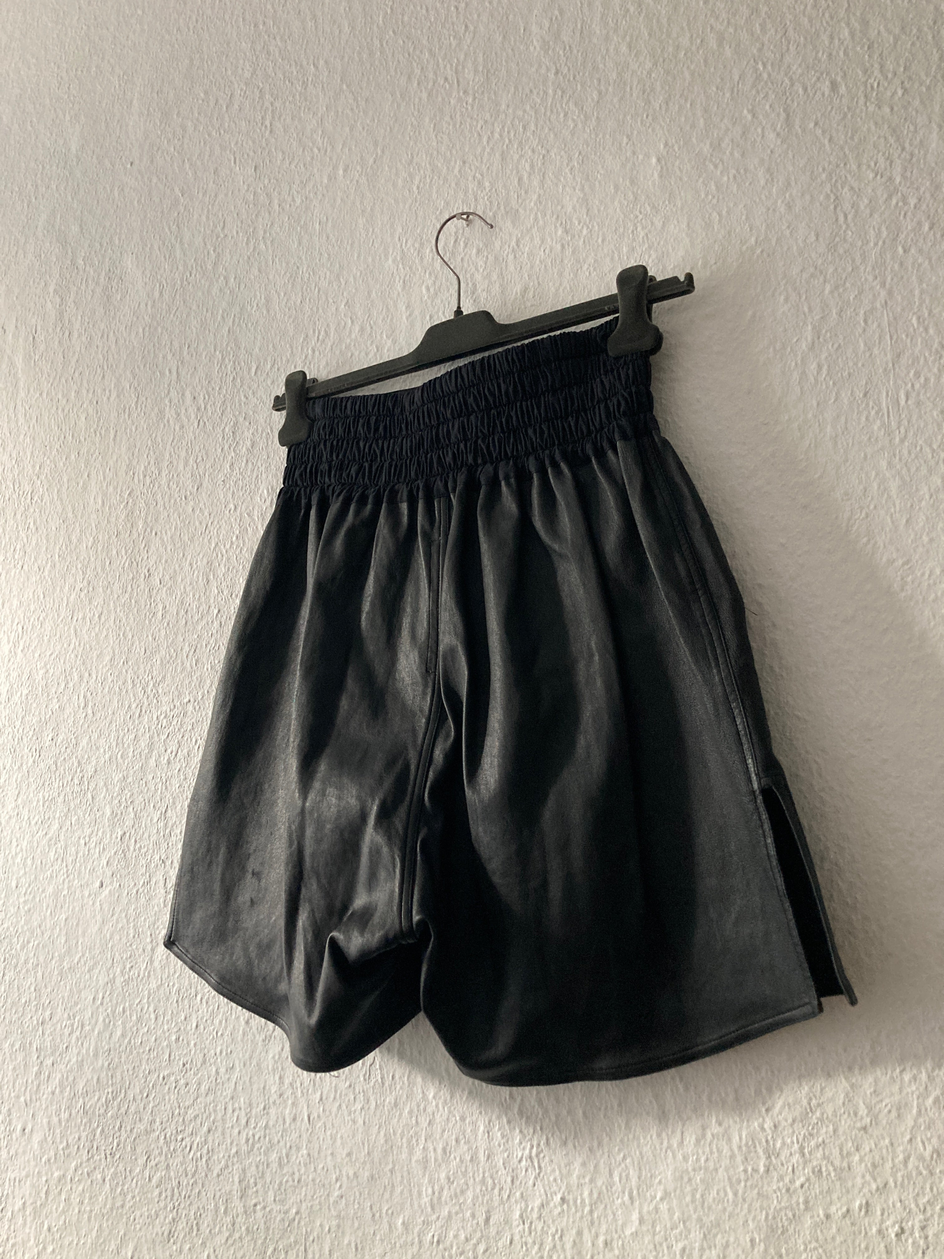F/W 14 "MOODY" Runway Leather Boxing Shorts Rick Owens