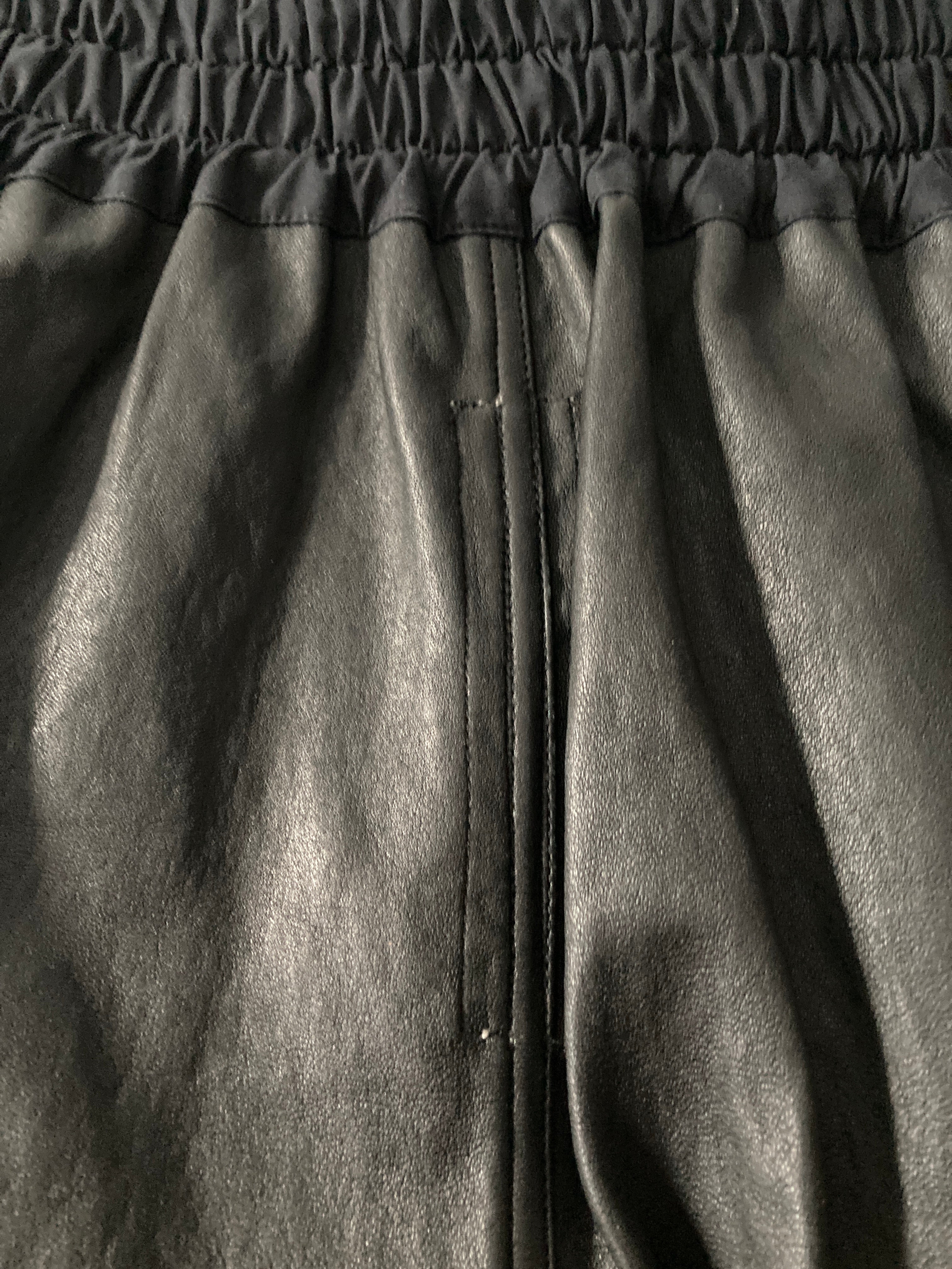 F/W 14 "MOODY" Runway Leather Boxing Shorts Rick Owens