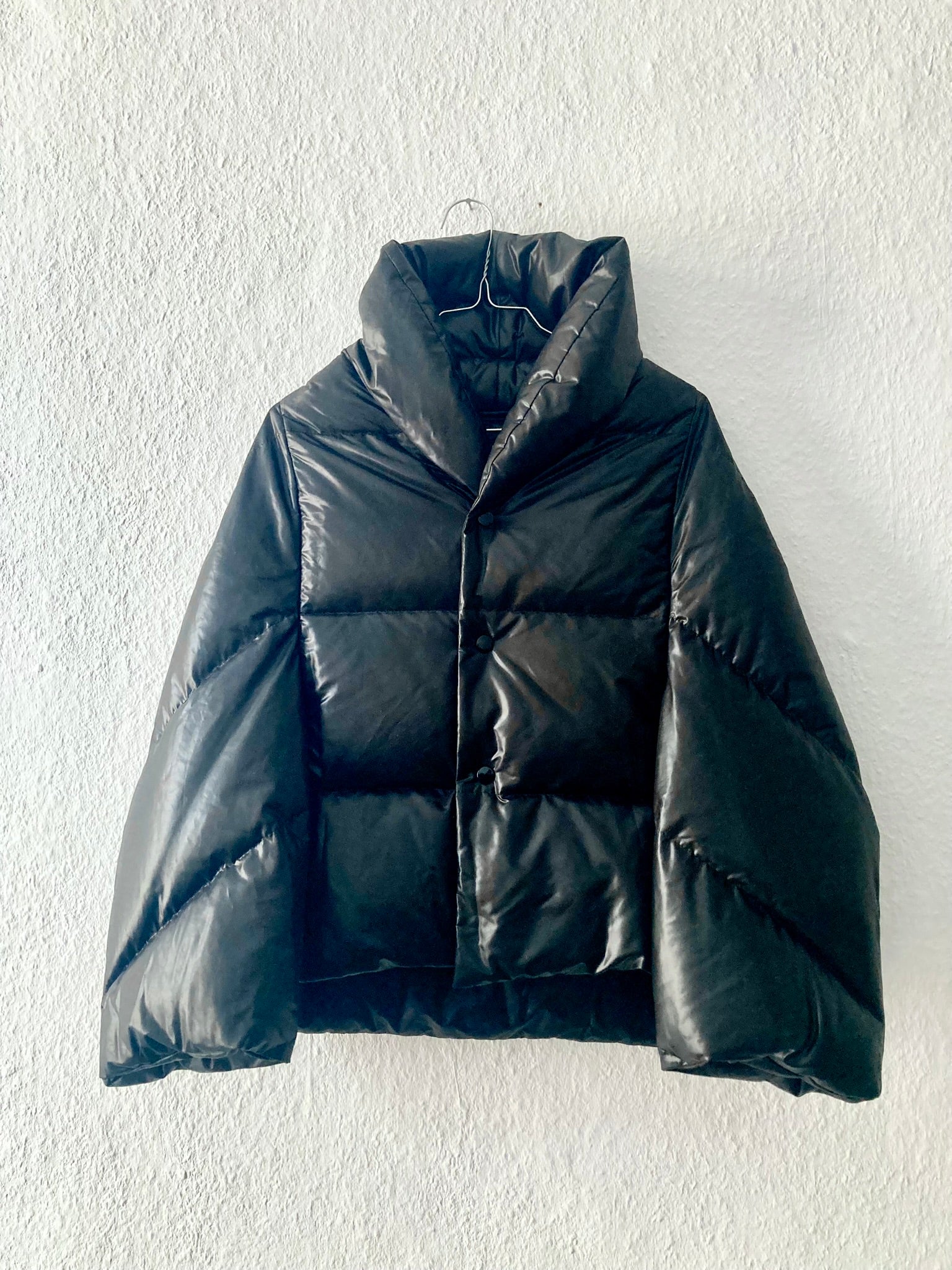 F/W 04 Junya Watanabe Comme des Garcons Runway Cropped Down Puffer Jacket in Black