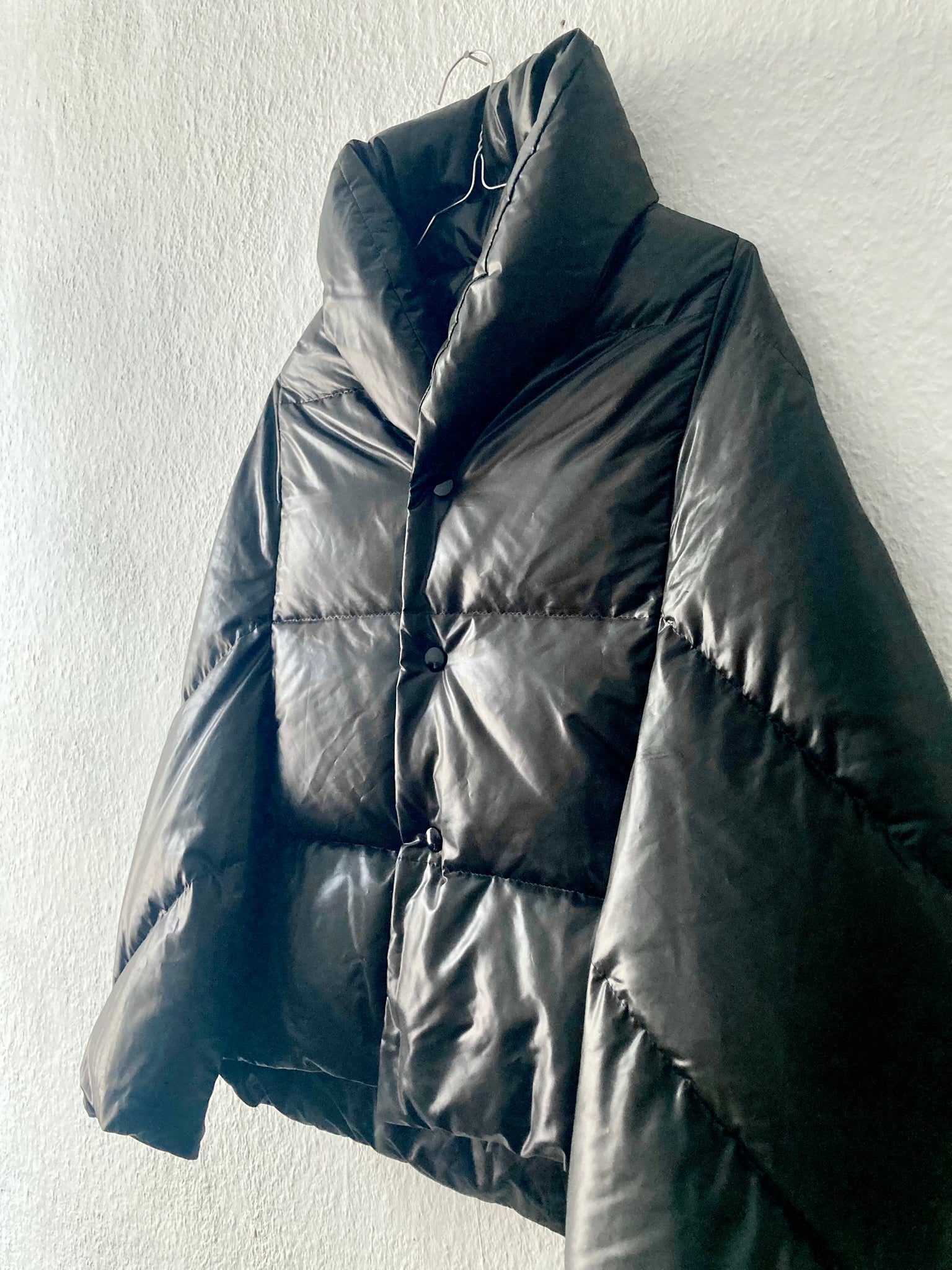 F/W 04 Junya Watanabe Comme des Garcons Runway Cropped Down Puffer Jacket in Black