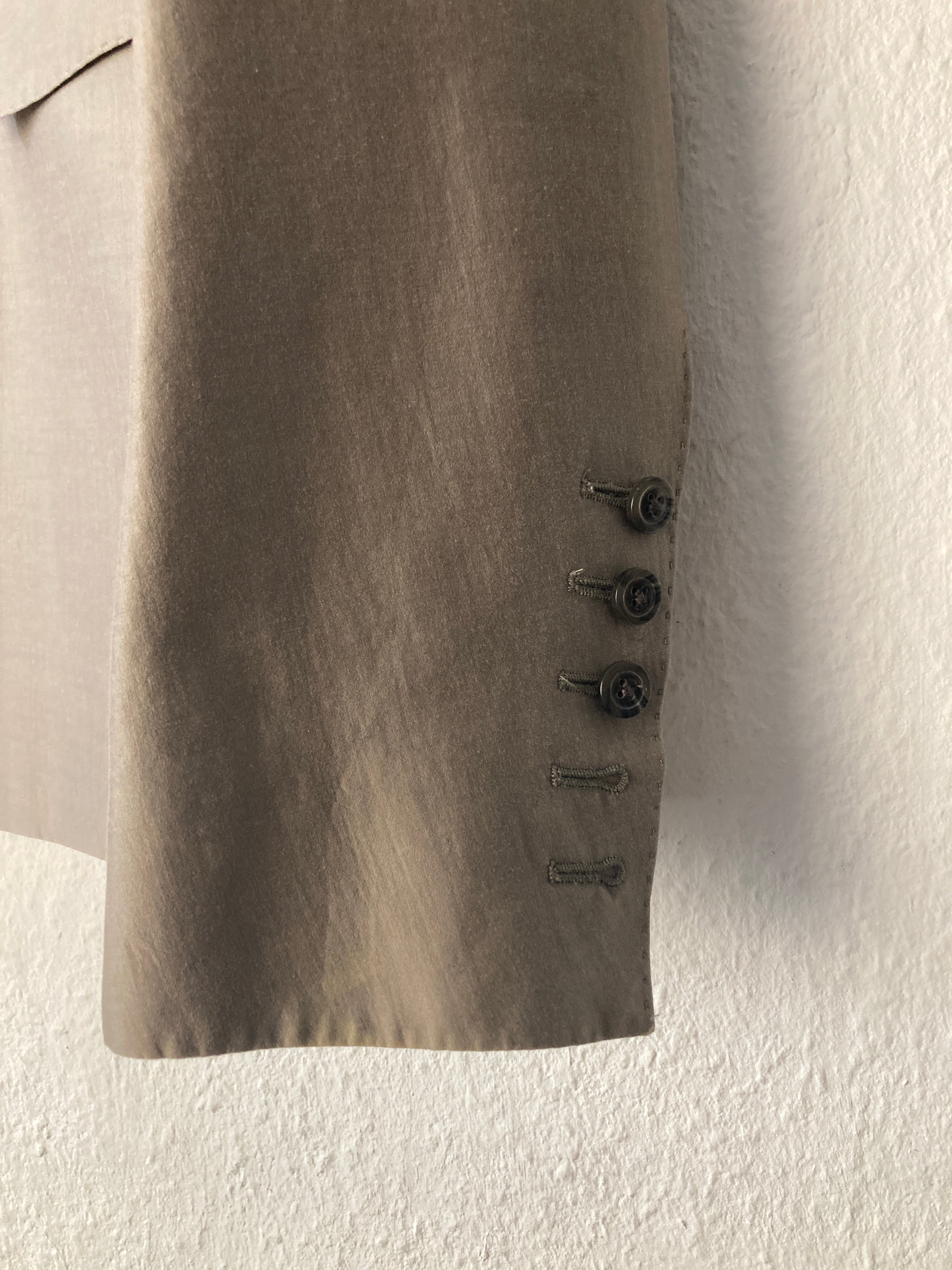 S/S 20 „TECUATL“ Double-Breasted Silk & Cotton Suit in Dust and Size IT54/L