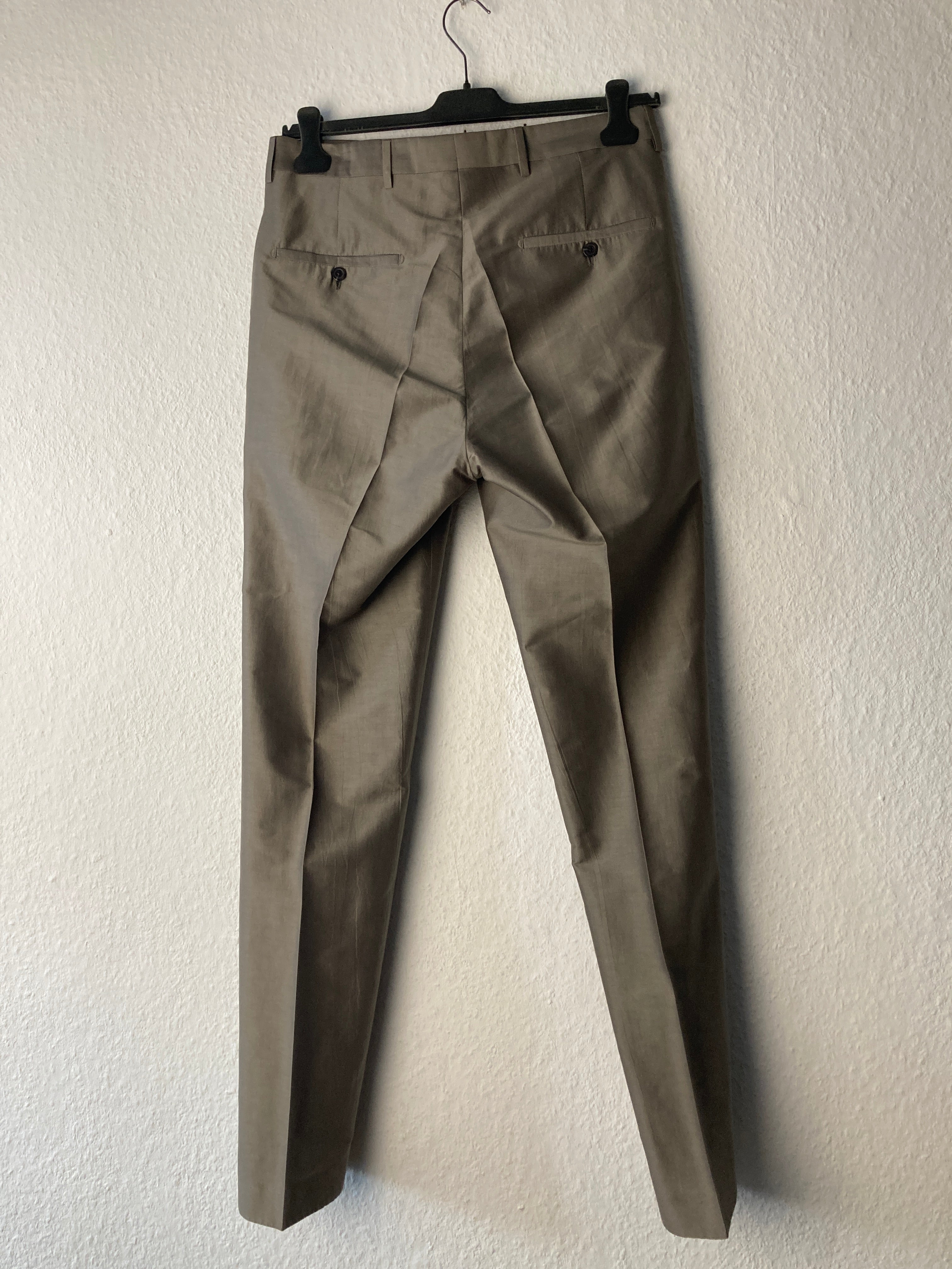 S/S 20 „TECUATL“ Double-Breasted Silk & Cotton Suit in Dust and Size IT54/L