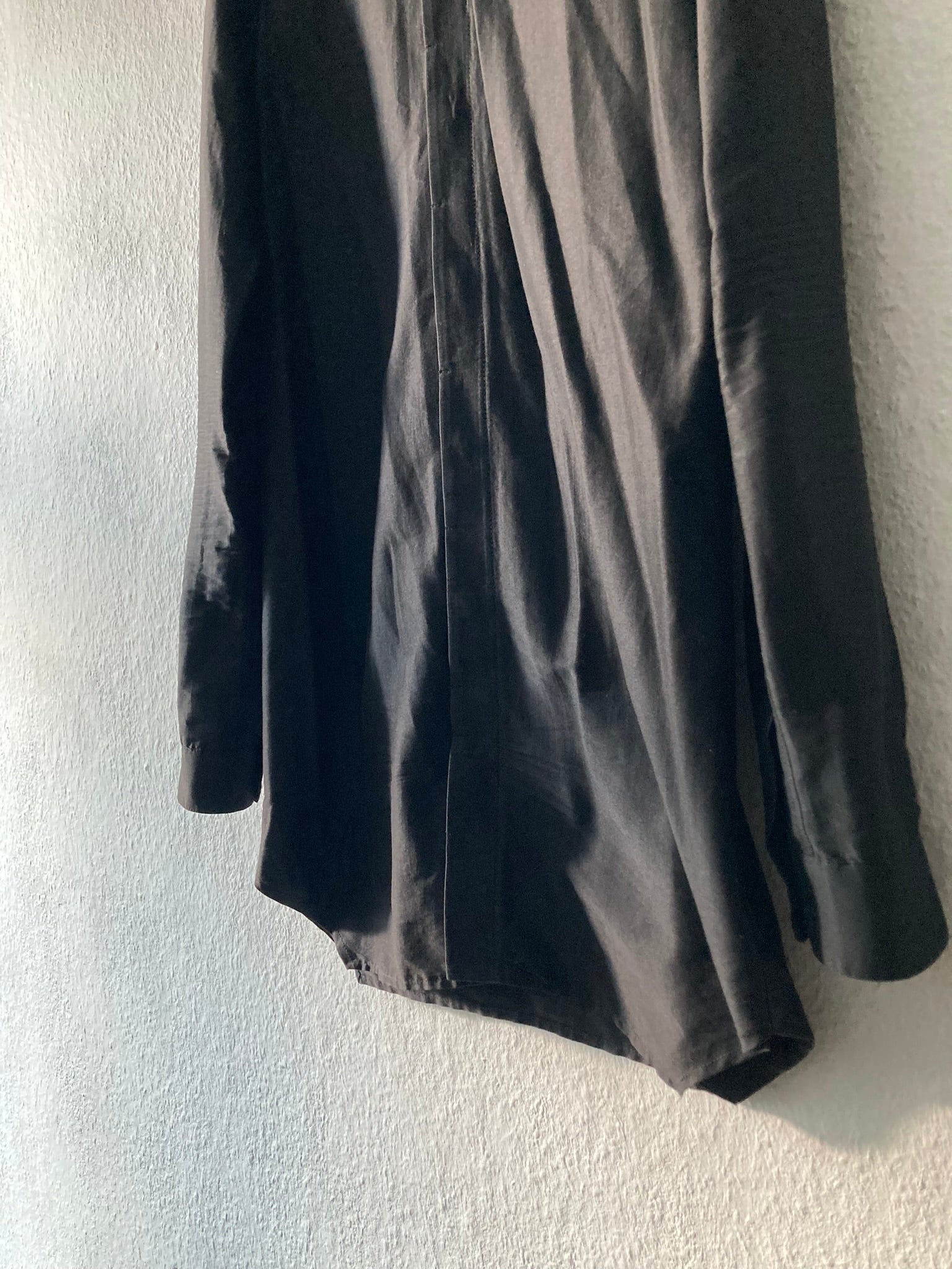 F/W 13 "PLINTH" Silk & Cotton Runway High-Neck Shirt in Black Size 50/M