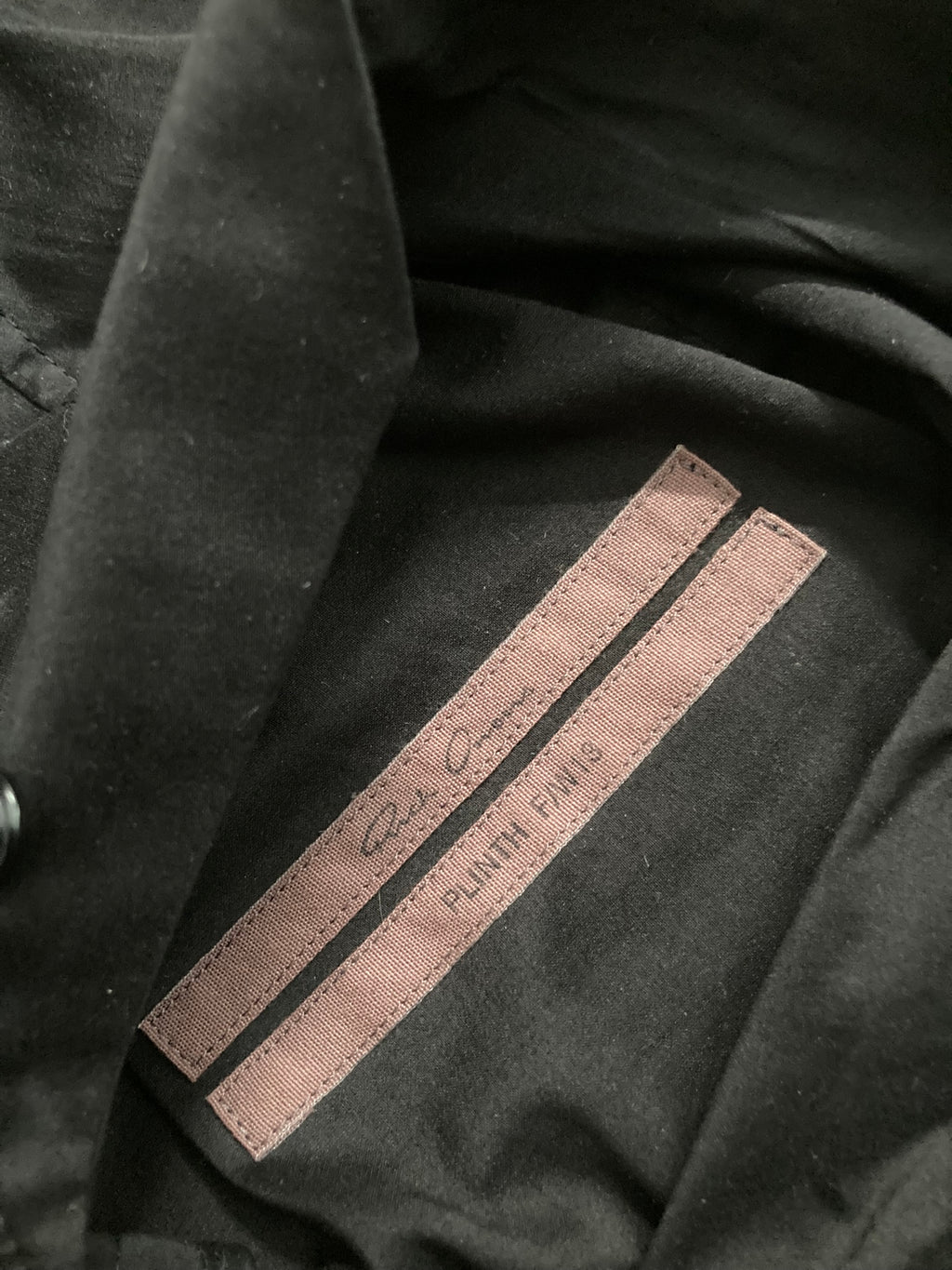 F/W 13 "PLINTH" Silk & Cotton Runway High-Neck Shirt in Black Size 50/M