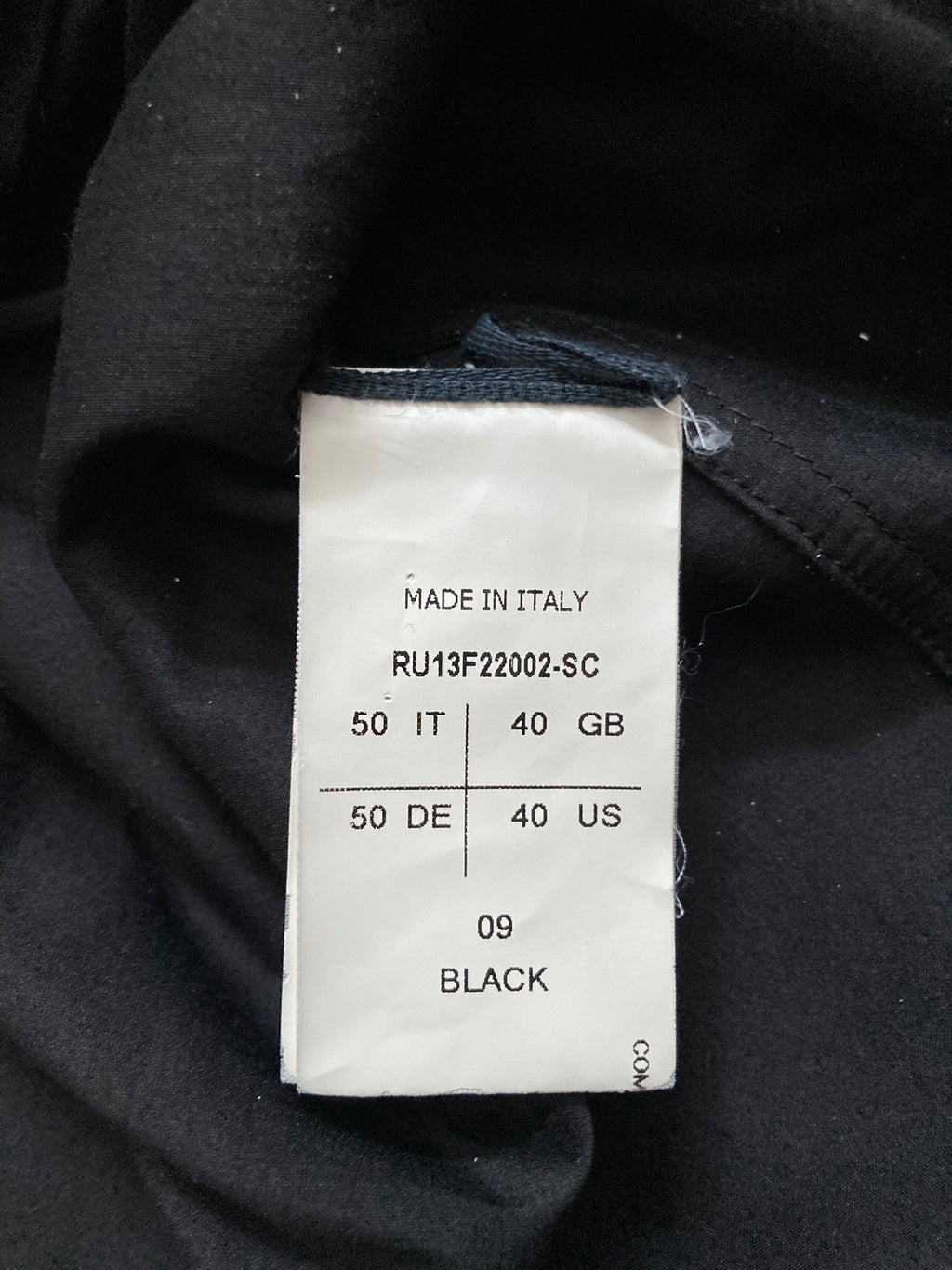 F/W 13 "PLINTH" Silk & Cotton Runway High-Neck Shirt in Black Size 50/M