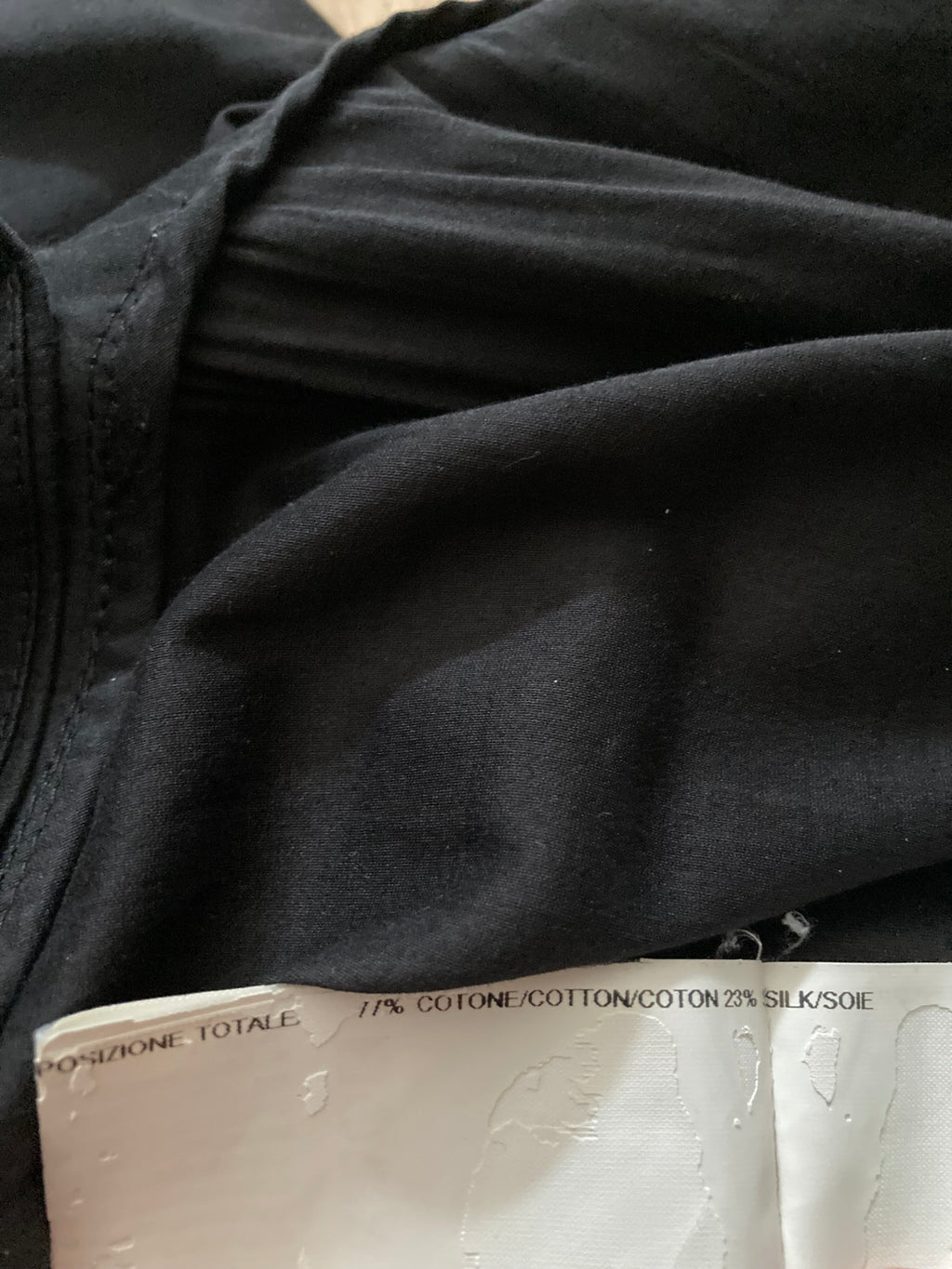 F/W 13 "PLINTH" Silk & Cotton Runway High-Neck Shirt in Black Size 50/M