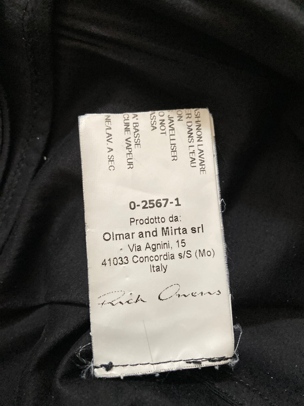 F/W 13 "PLINTH" Silk & Cotton Runway High-Neck Shirt in Black Size 50/M