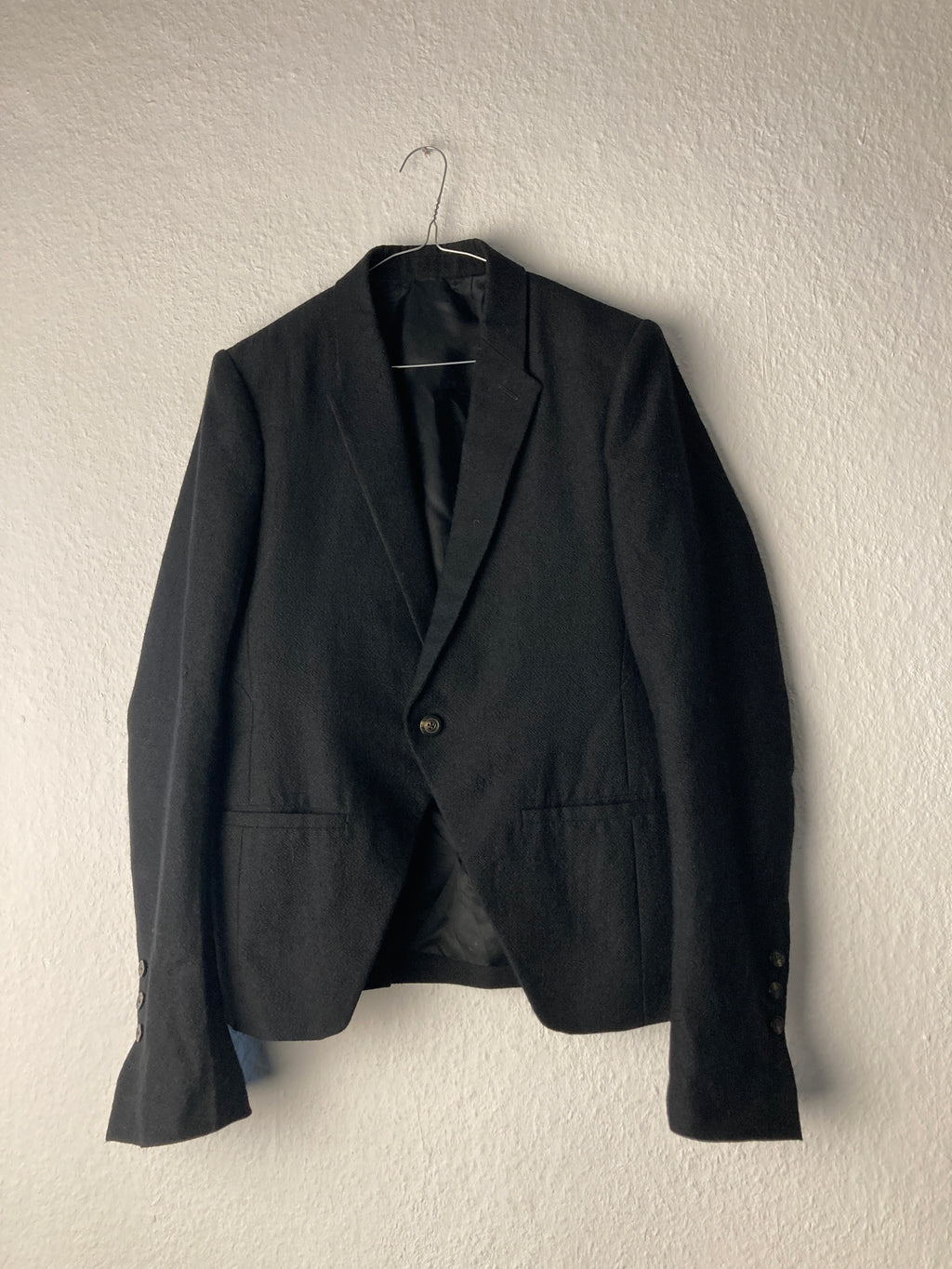 F/W 17 "GLITTER" Baby Alpaca Wool Blazer Rick Owens 52/L