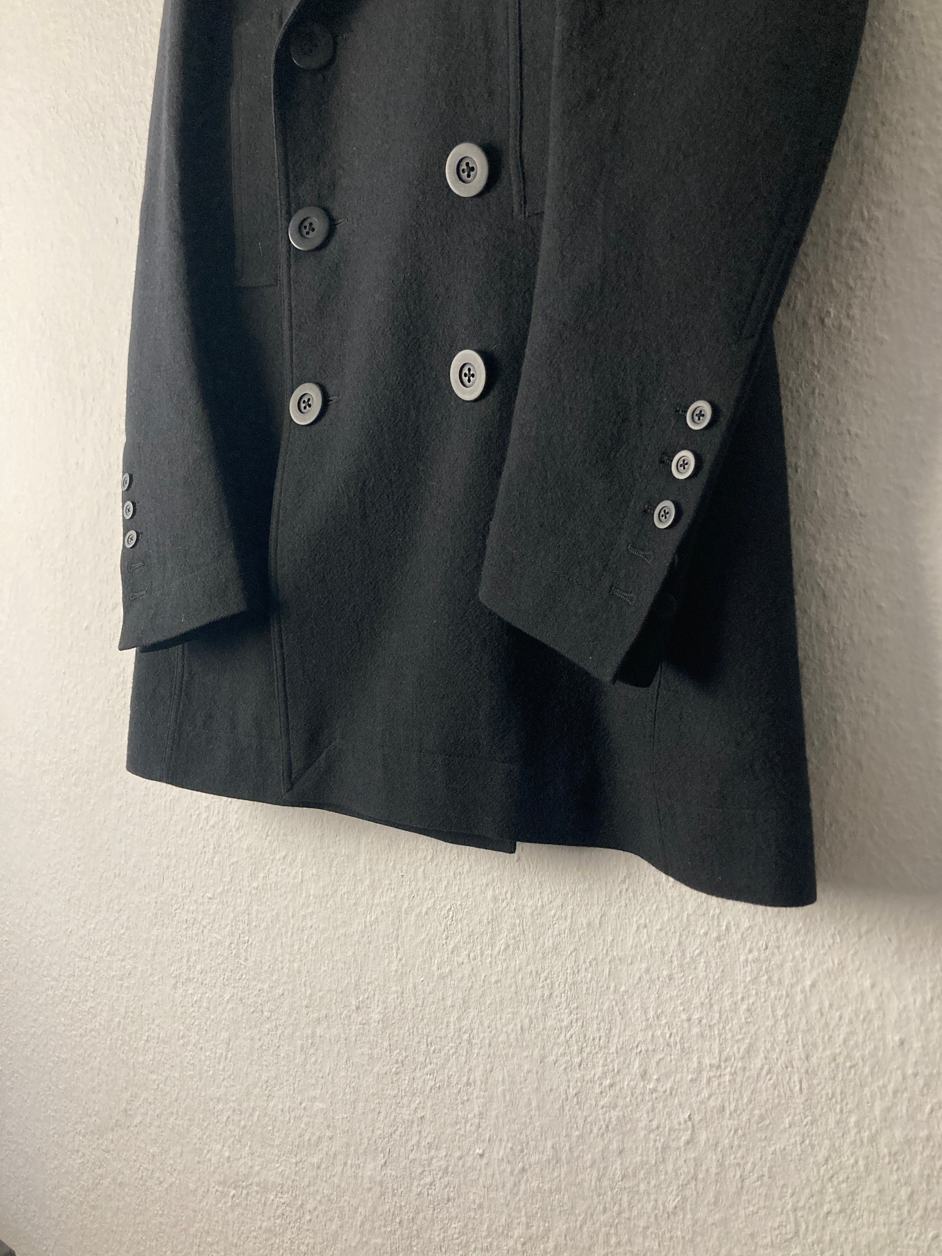 FW 16 "MASTODON" Double-Breasted JMF Wool Peacoat Rick Owens