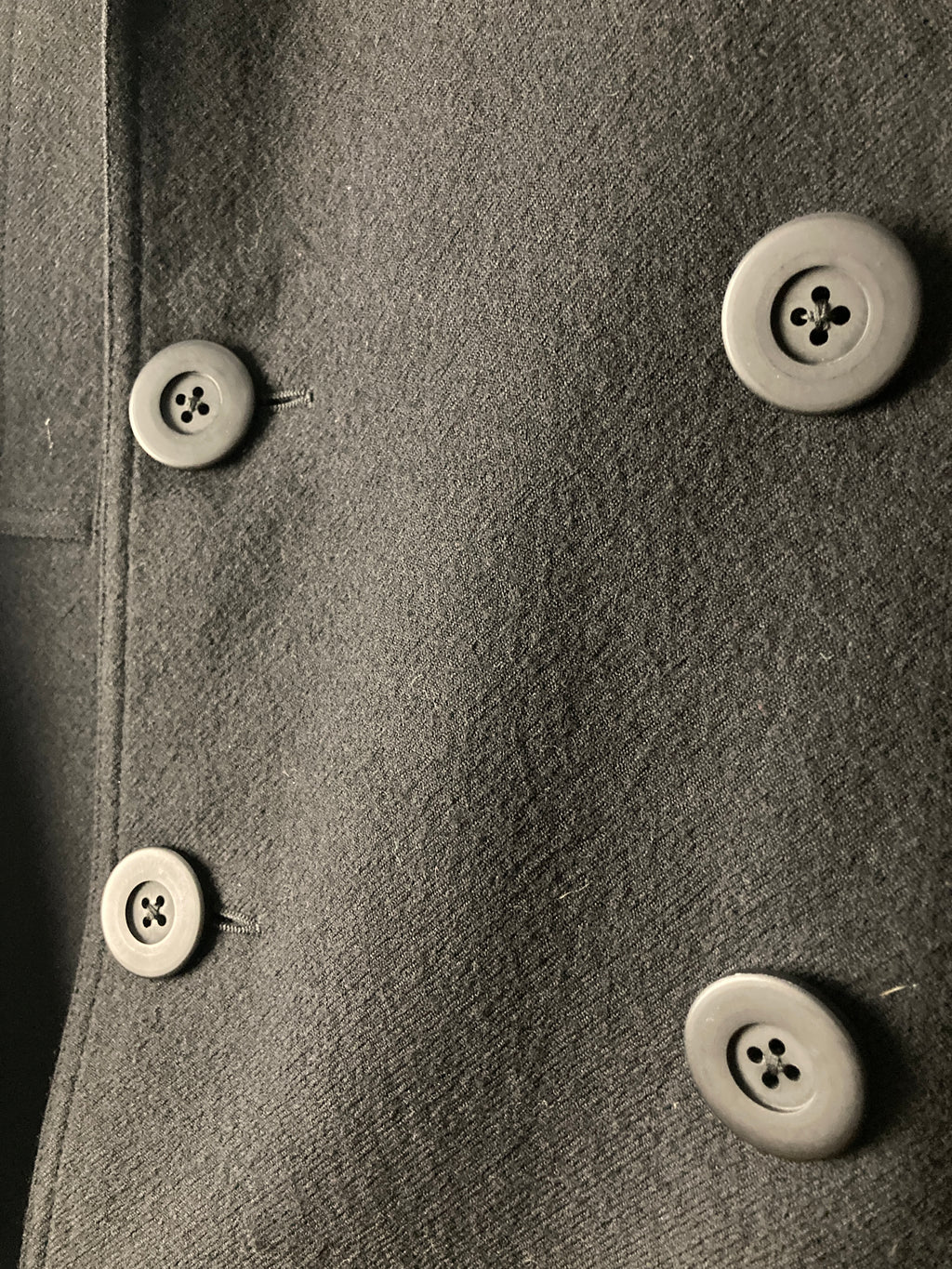 FW 16 "MASTODON" Double-Breasted JMF Wool Peacoat Rick Owens