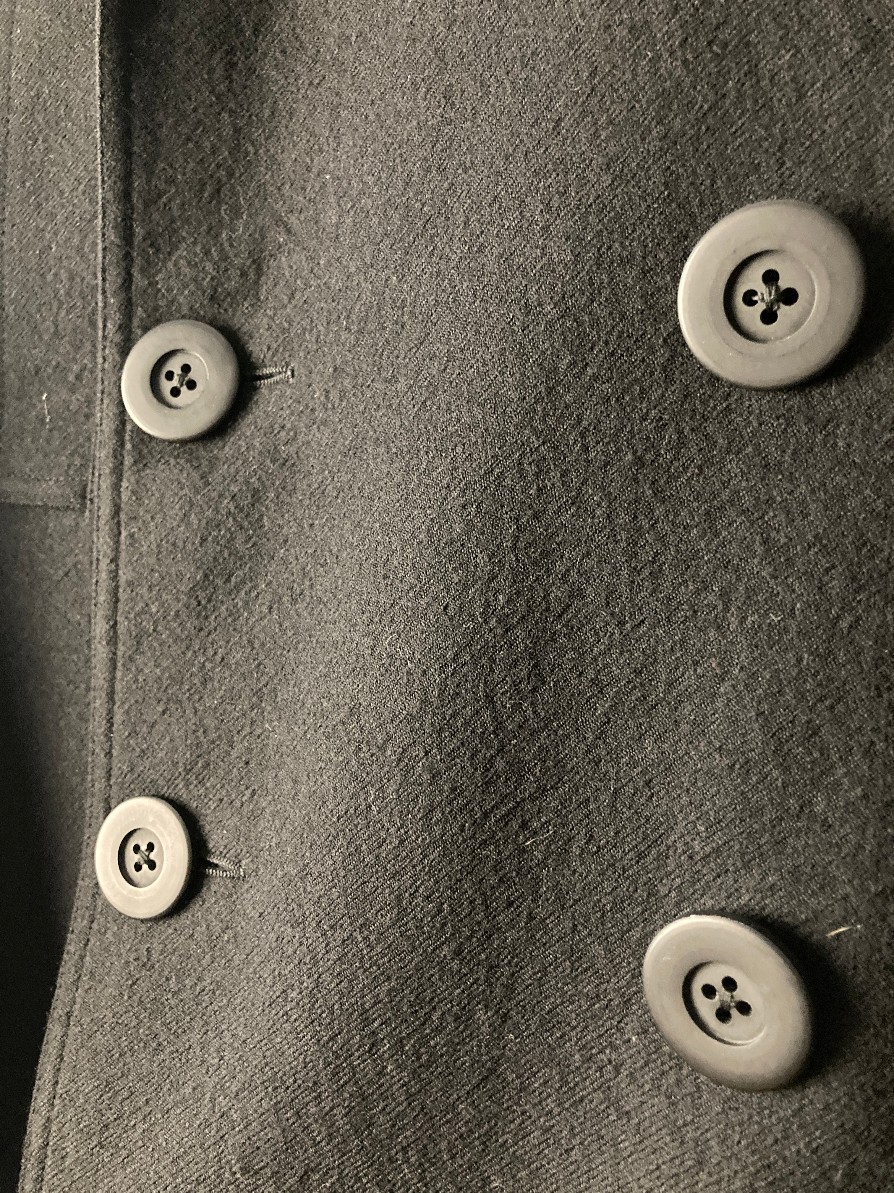 FW 16 "MASTODON" Double-Breasted JMF Wool Peacoat Rick Owens