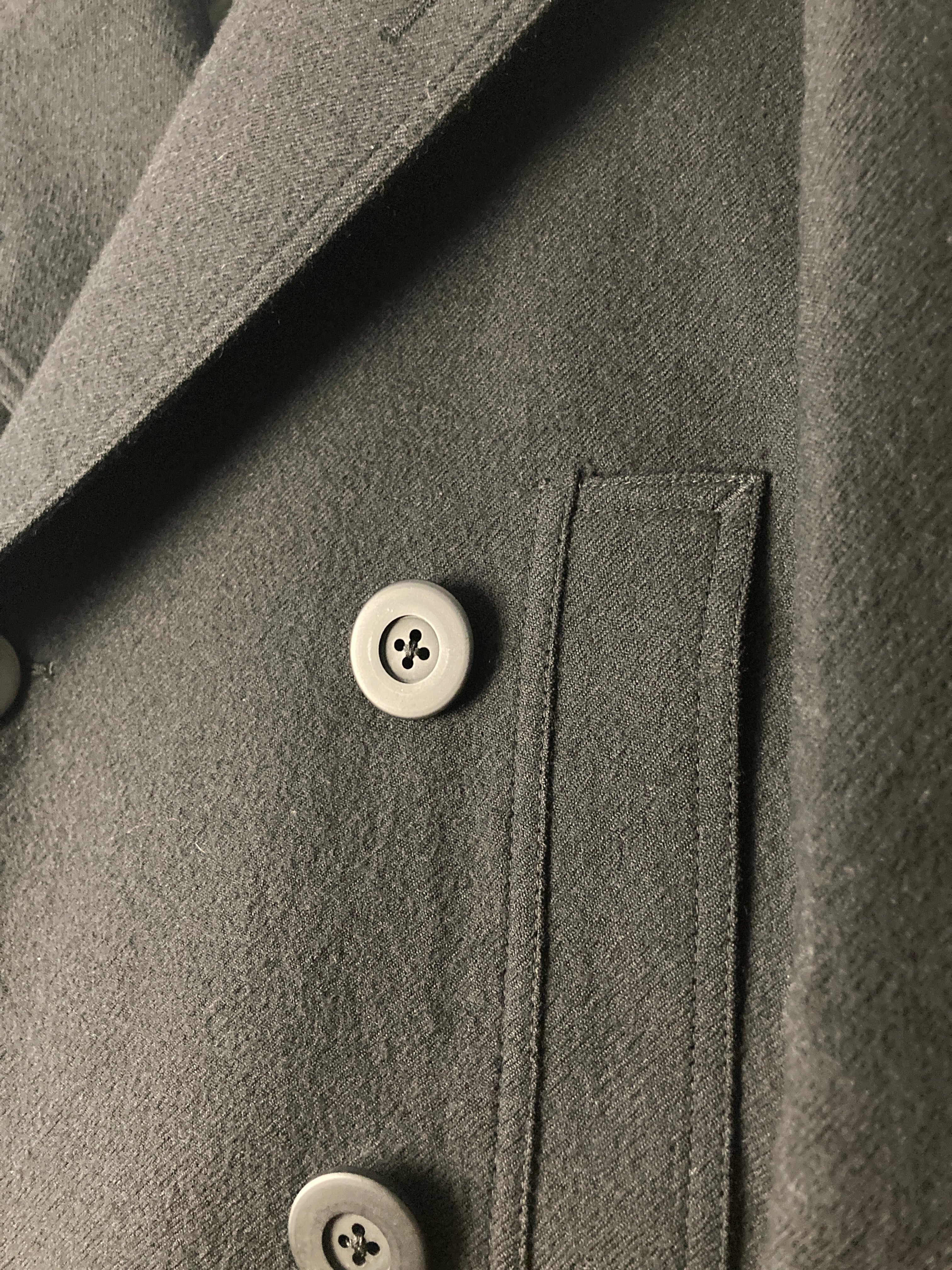 FW 16 "MASTODON" Double-Breasted JMF Wool Peacoat Rick Owens