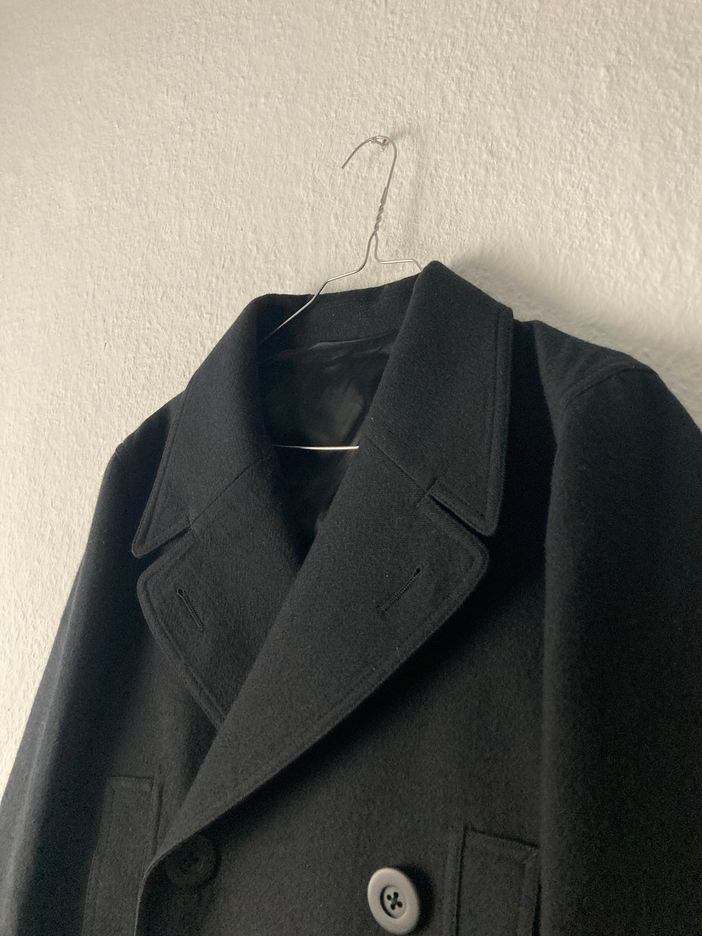 FW 16 "MASTODON" Double-Breasted JMF Wool Peacoat Rick Owens