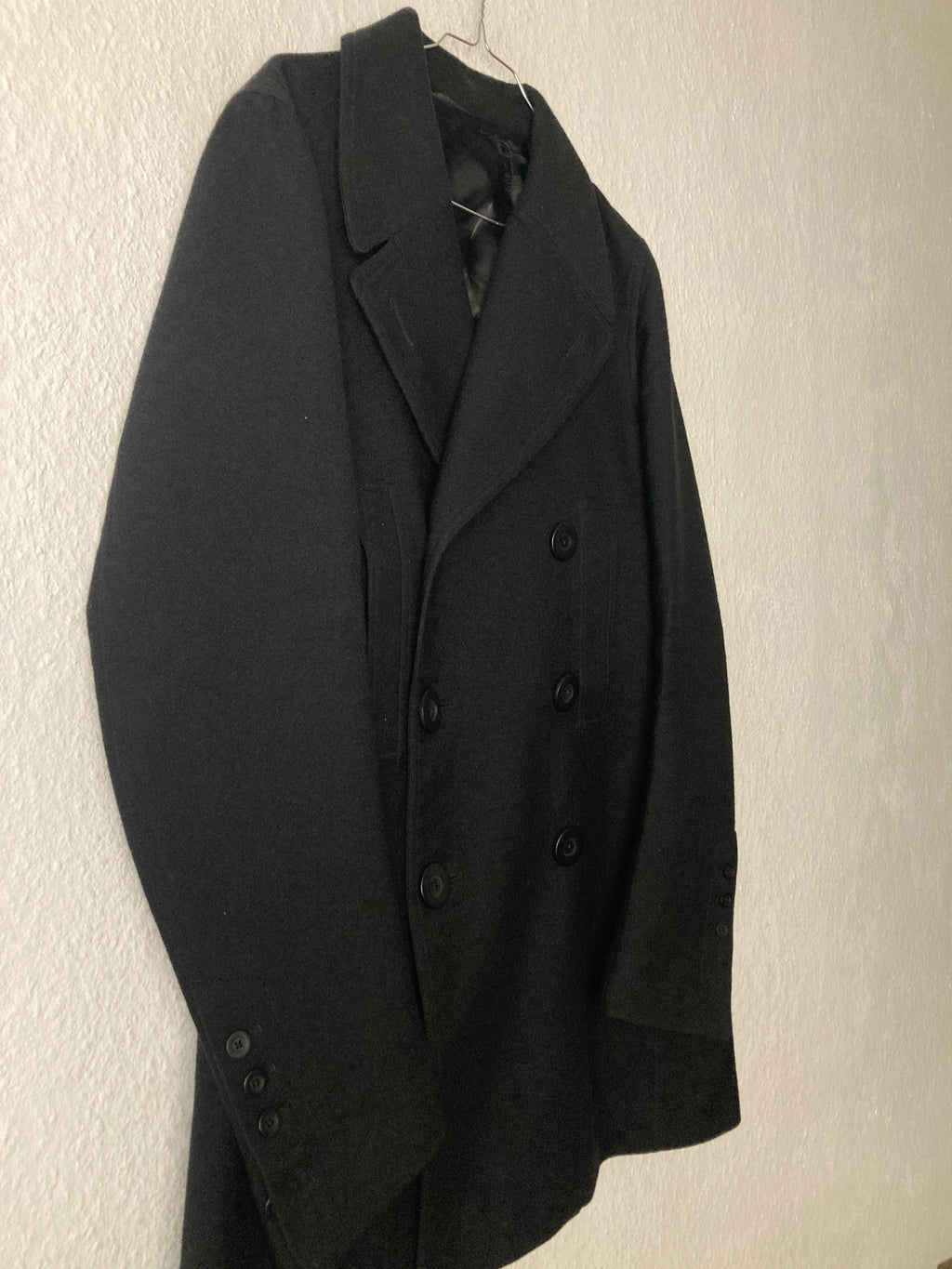 FW 16 "MASTODON" Double-Breasted JMF Wool Peacoat Rick Owens