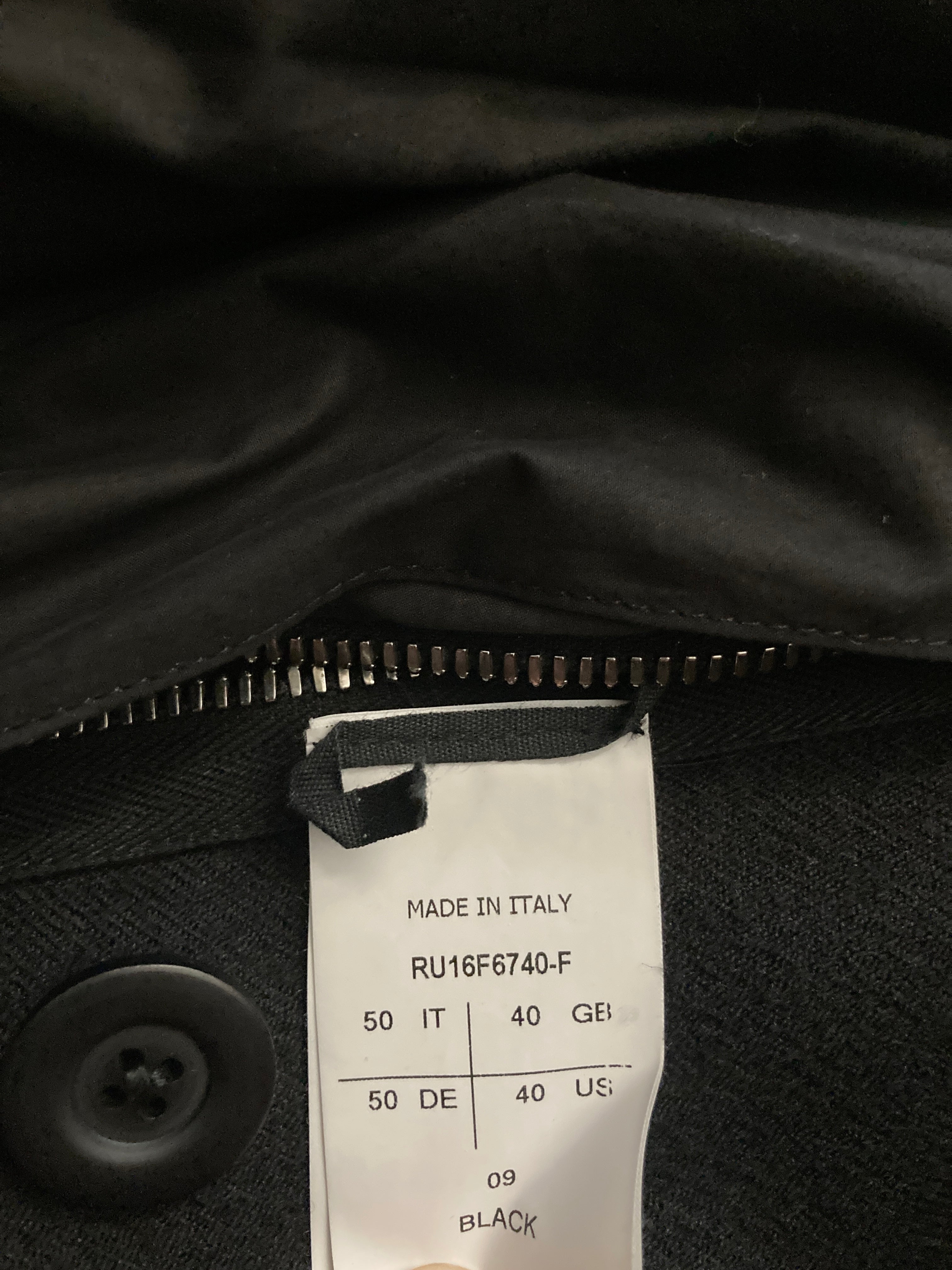 FW 16 "MASTODON" Double-Breasted JMF Wool Peacoat Rick Owens