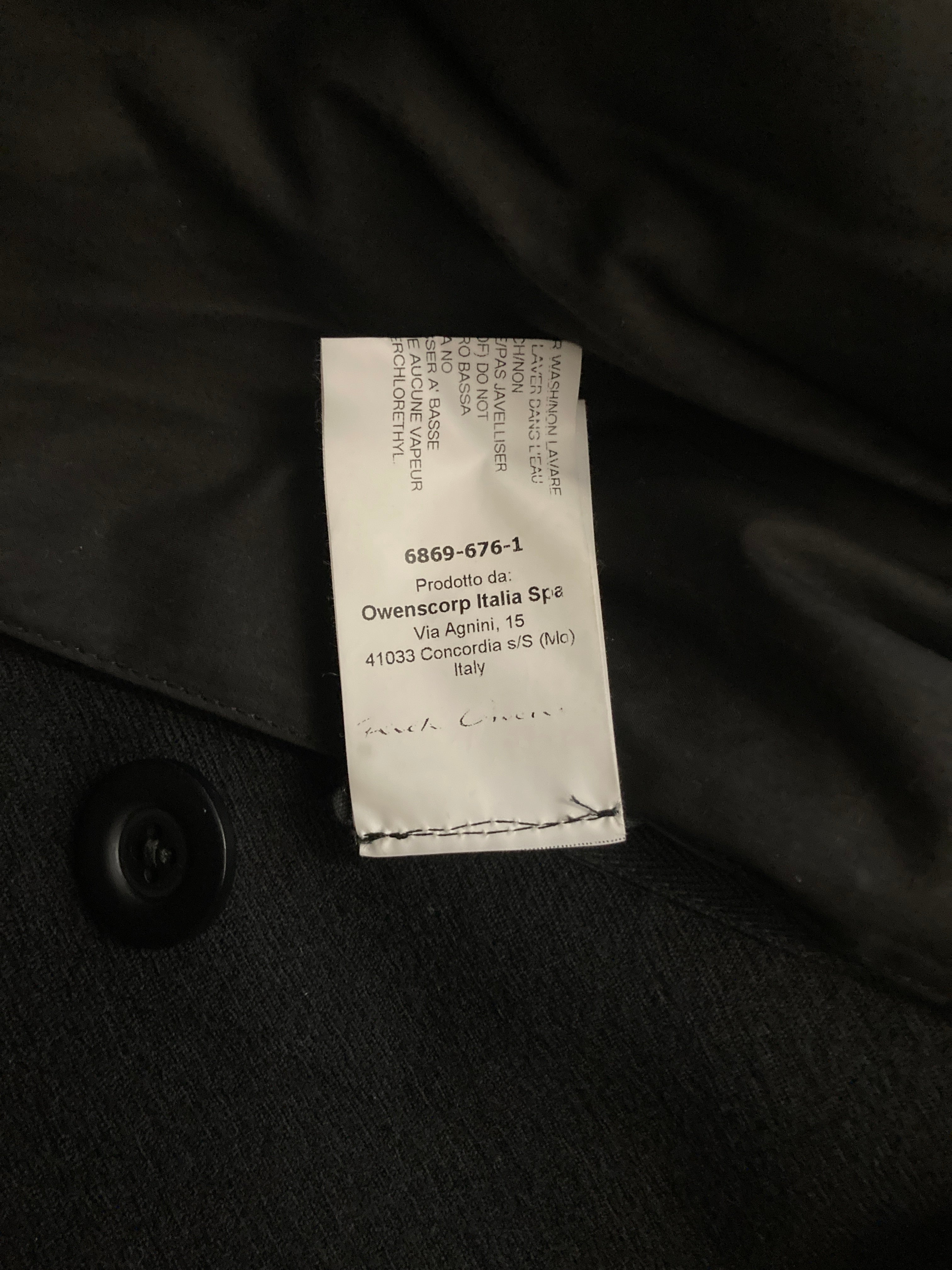 FW 16 "MASTODON" Double-Breasted JMF Wool Peacoat Rick Owens