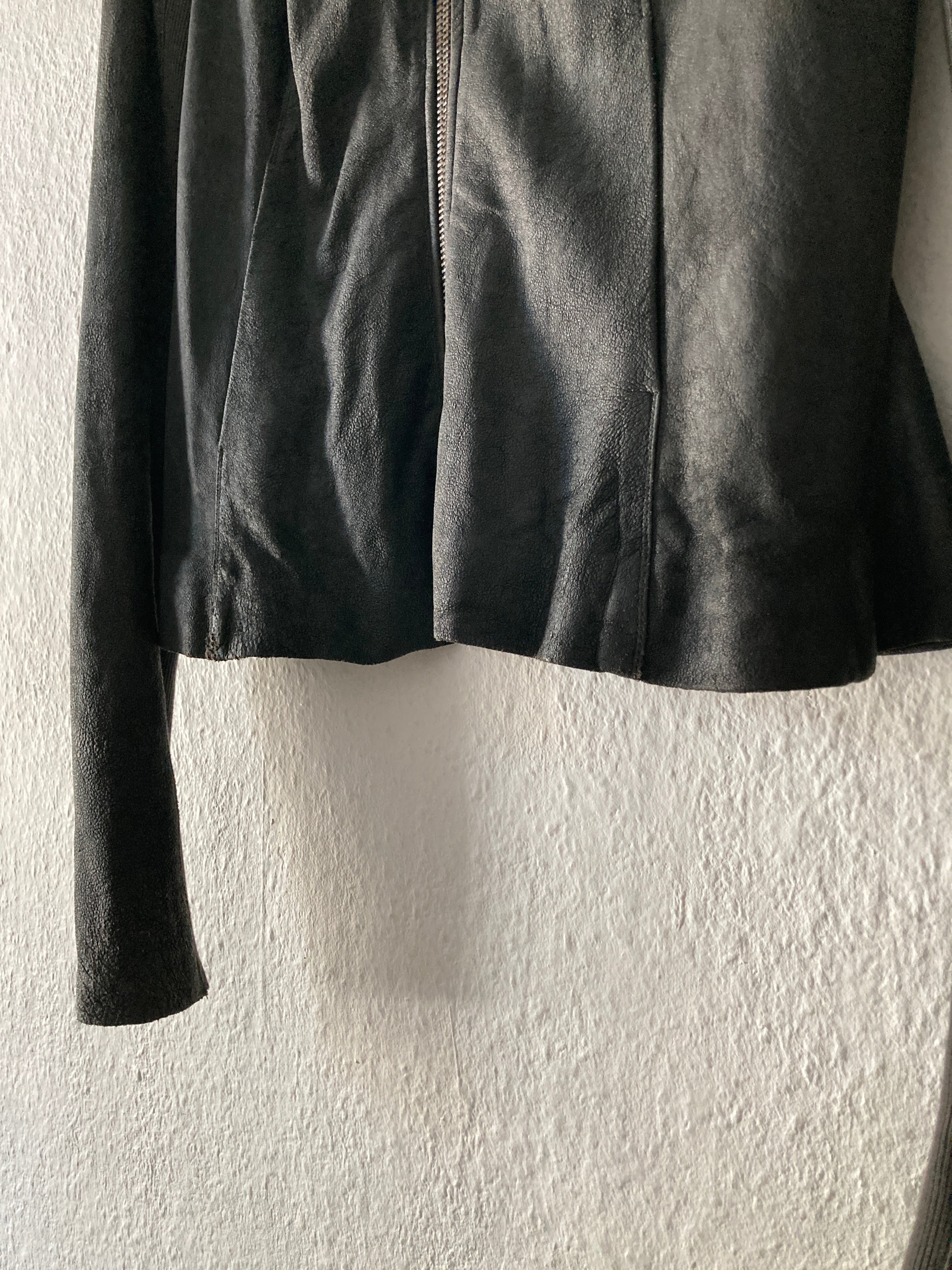 F/W 09 “CRUST” Blistered Lamb Leather Jacket Rick Owens 44