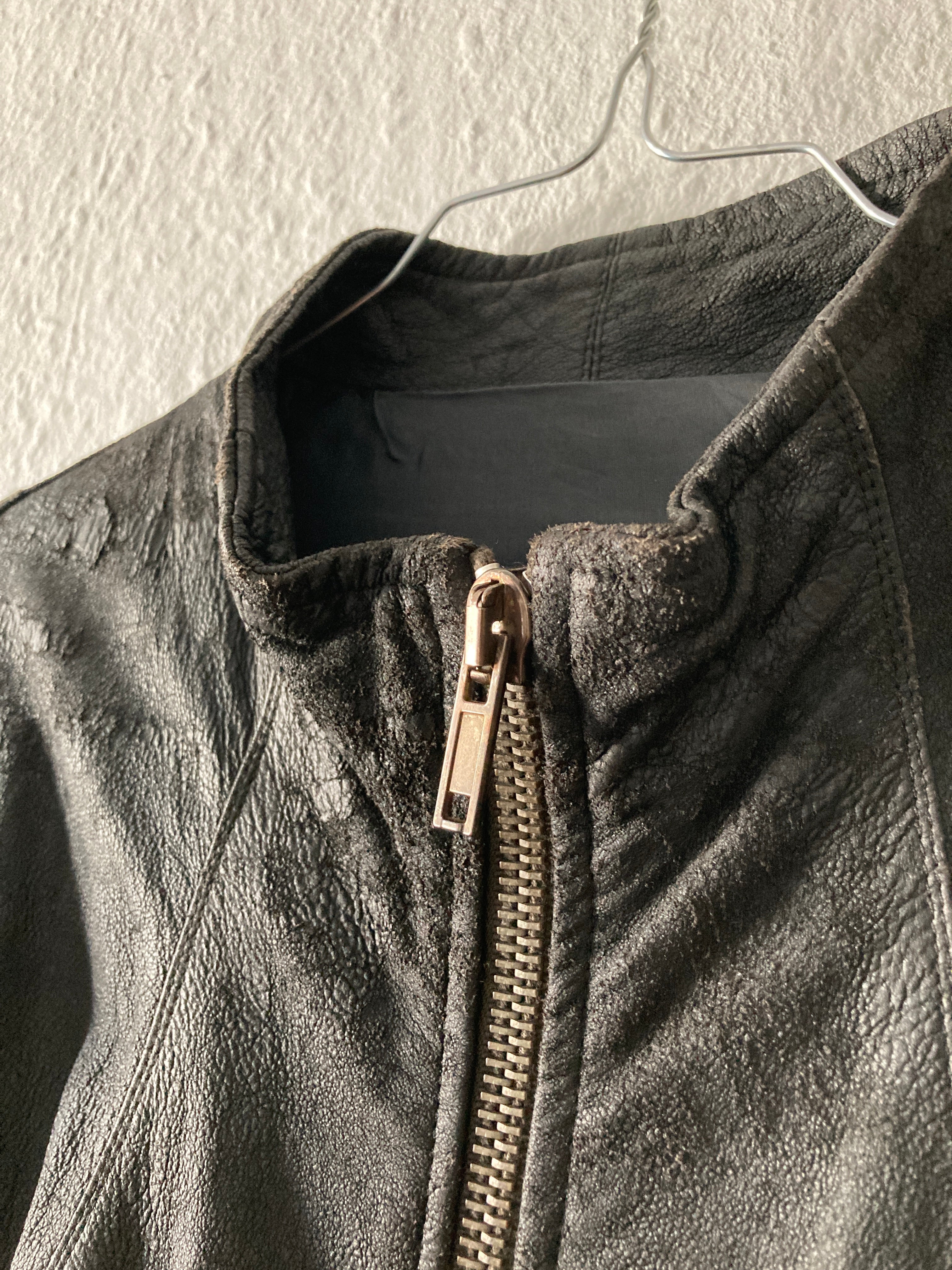 F/W 09 “CRUST” Blistered Lamb Leather Jacket Rick Owens 44