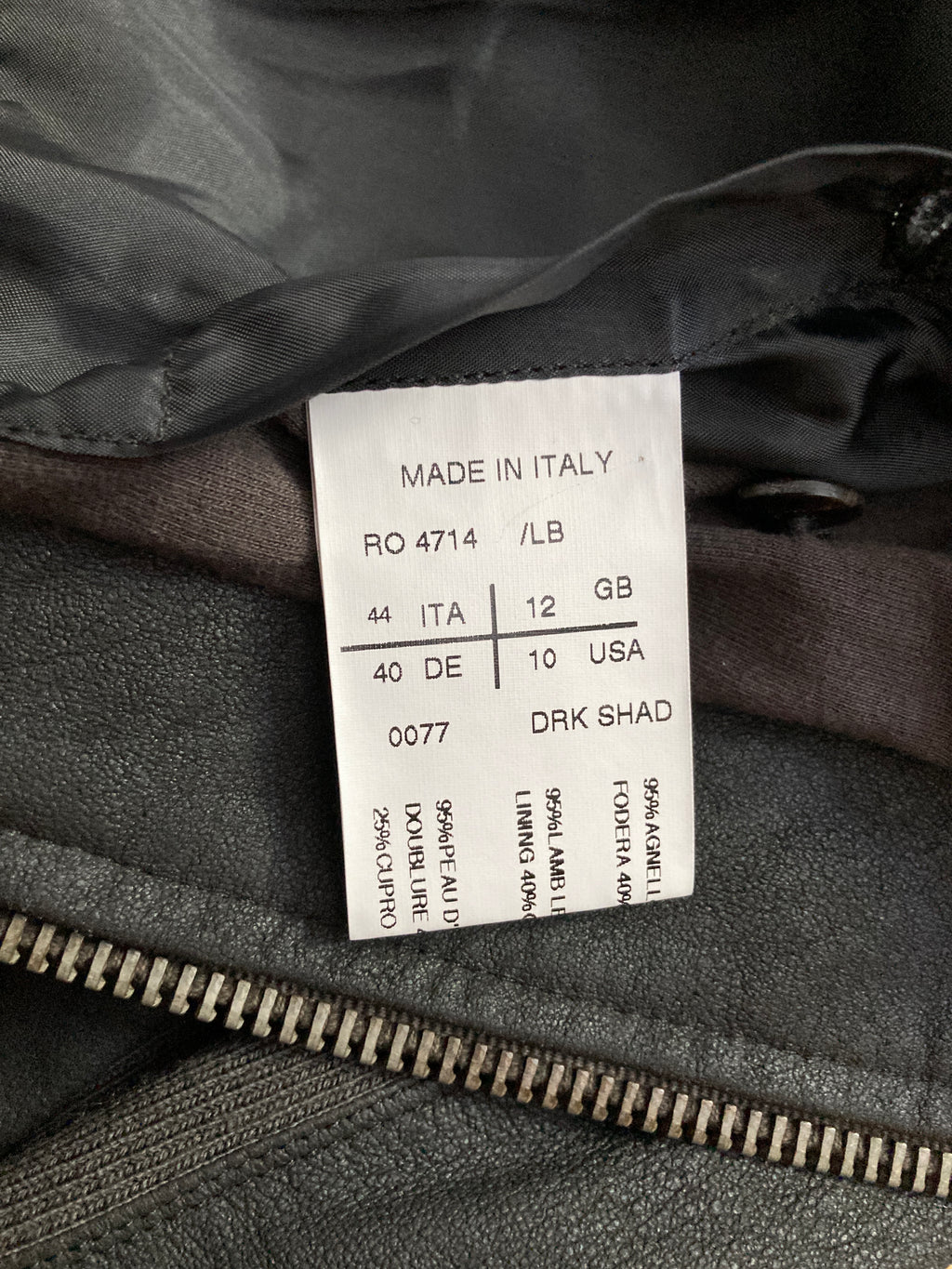 F/W 09 “CRUST” Blistered Lamb Leather Jacket Rick Owens 44