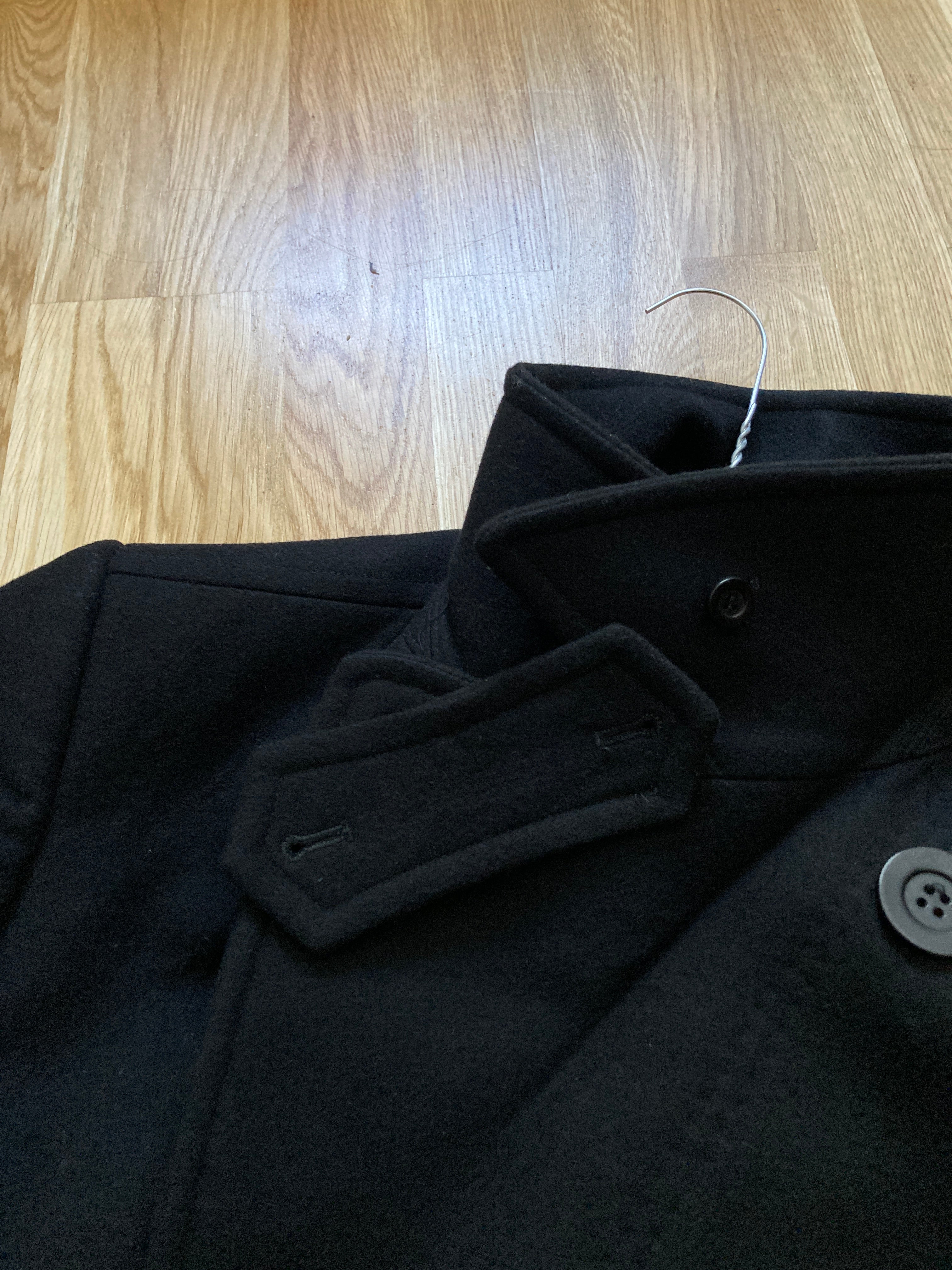 F/W 07 "EXPLODER" Black Cashmere & Wool Officer Coat Rick Owens M